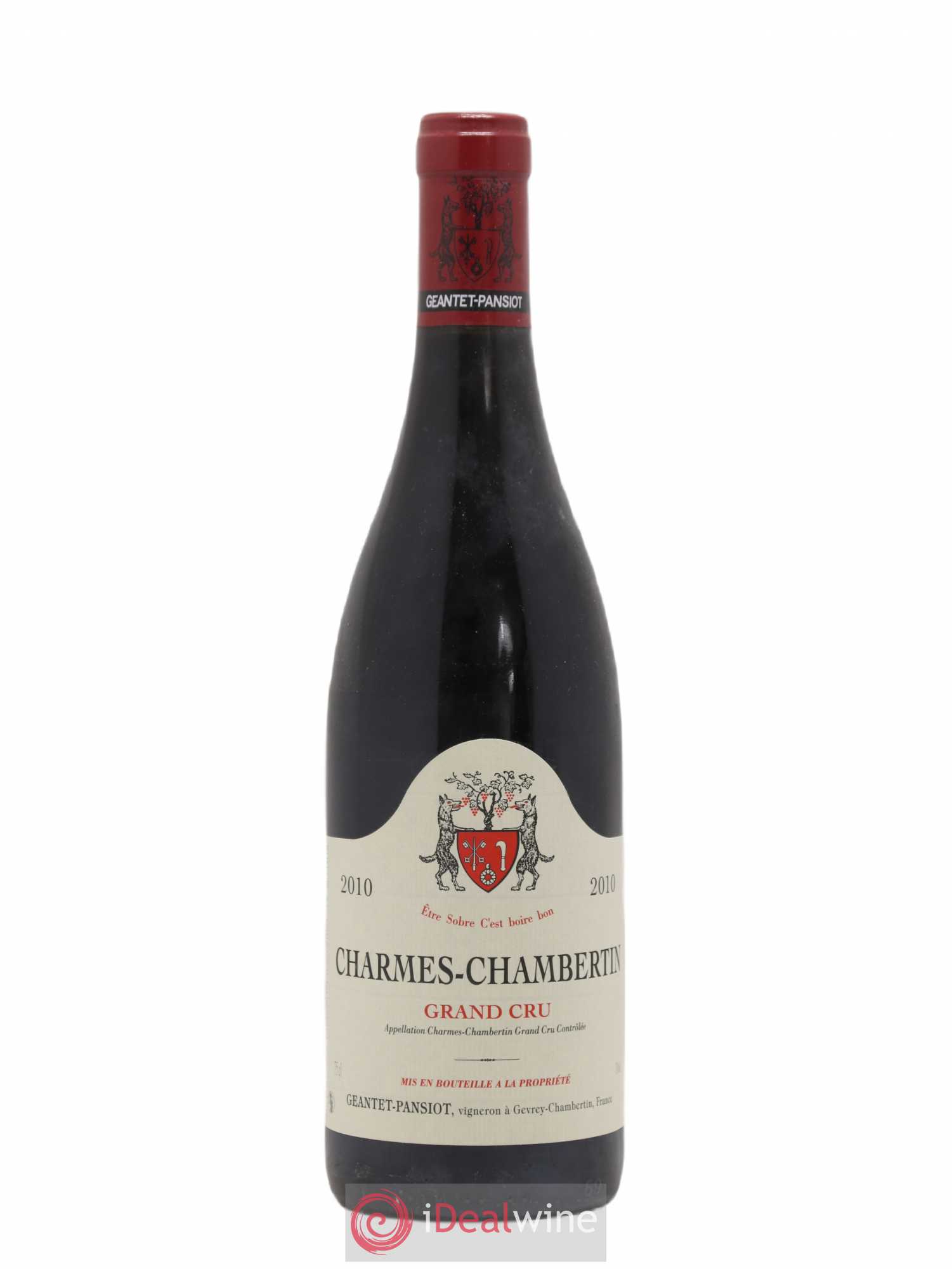 Charmes-Chambertin Grand Cru Geantet-Pansiot 2010 - Lot de 1 bouteille - 0