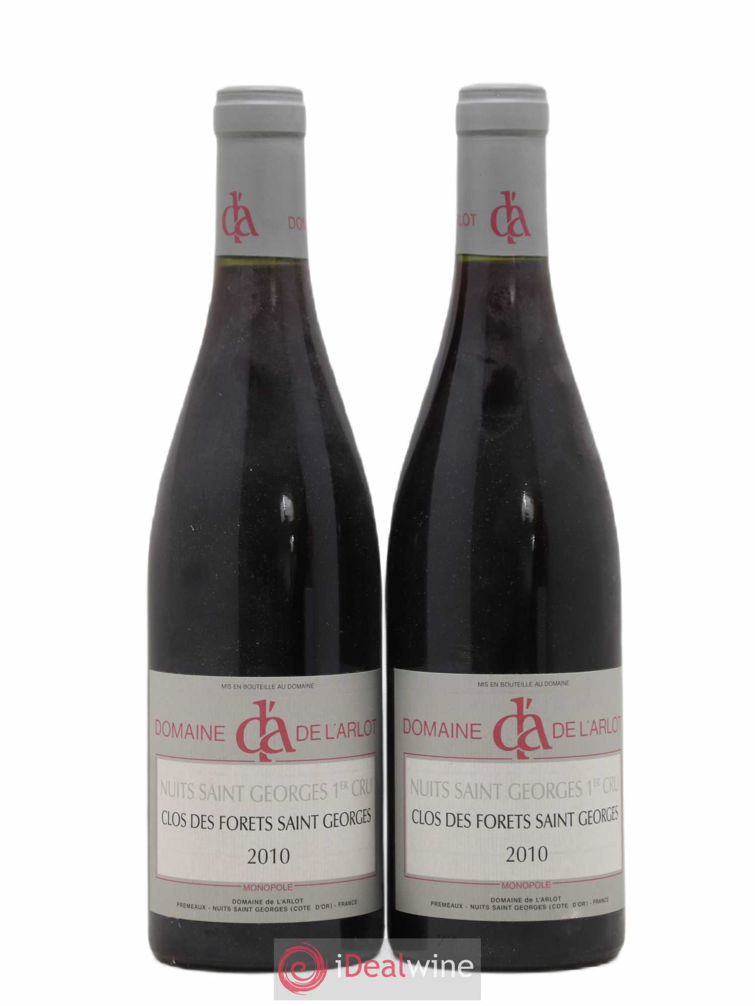 Nuits-Saint-Georges 1er Cru Clos des Forêts Saint-Georges Domaine de l'Arlot 2010 - Lot de 2 bouteilles - 0
