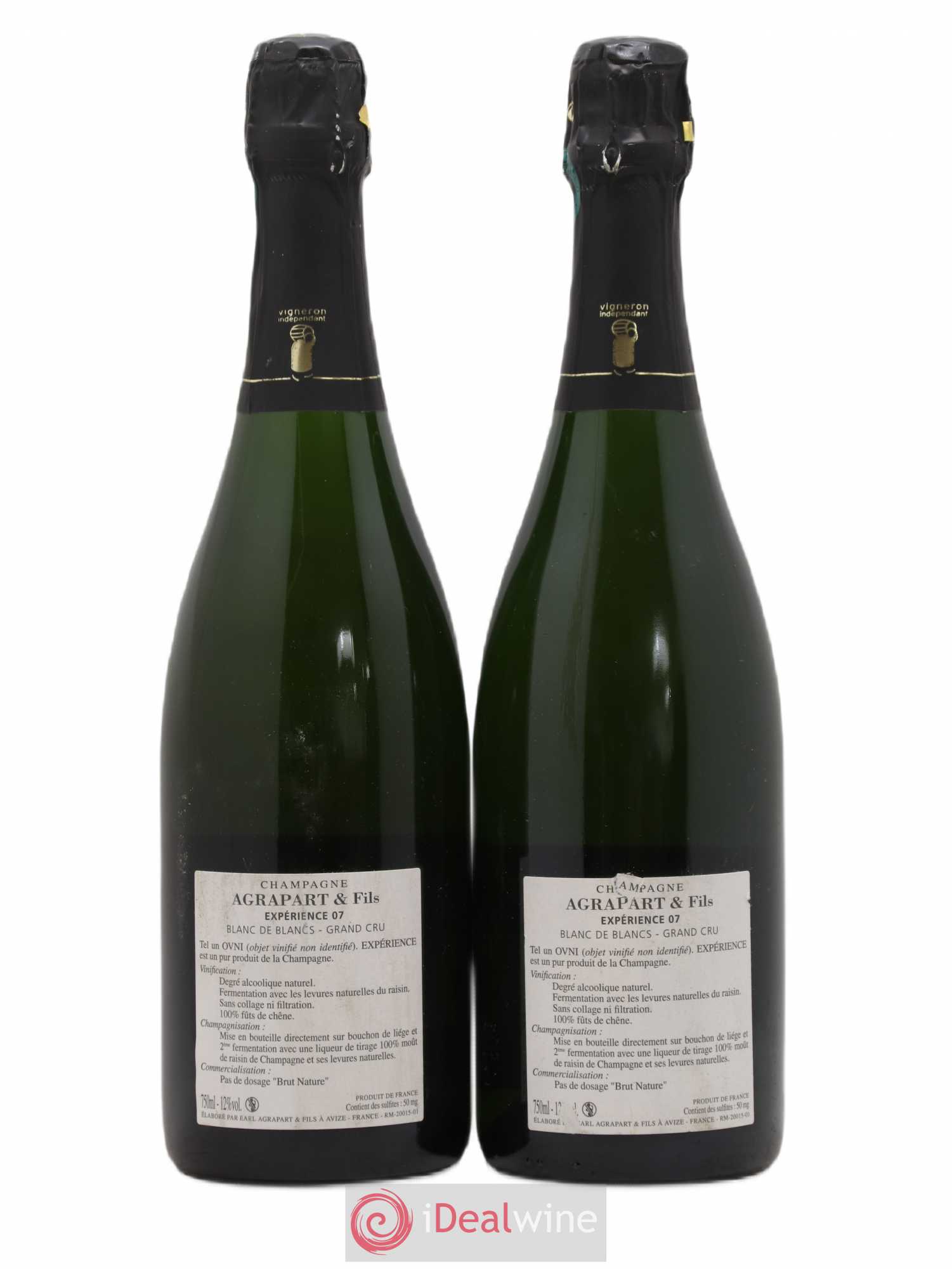 Expérience 07 Brut Nature Agrapart & Fils 2007 - Lotto di 2 bottiglie - 1
