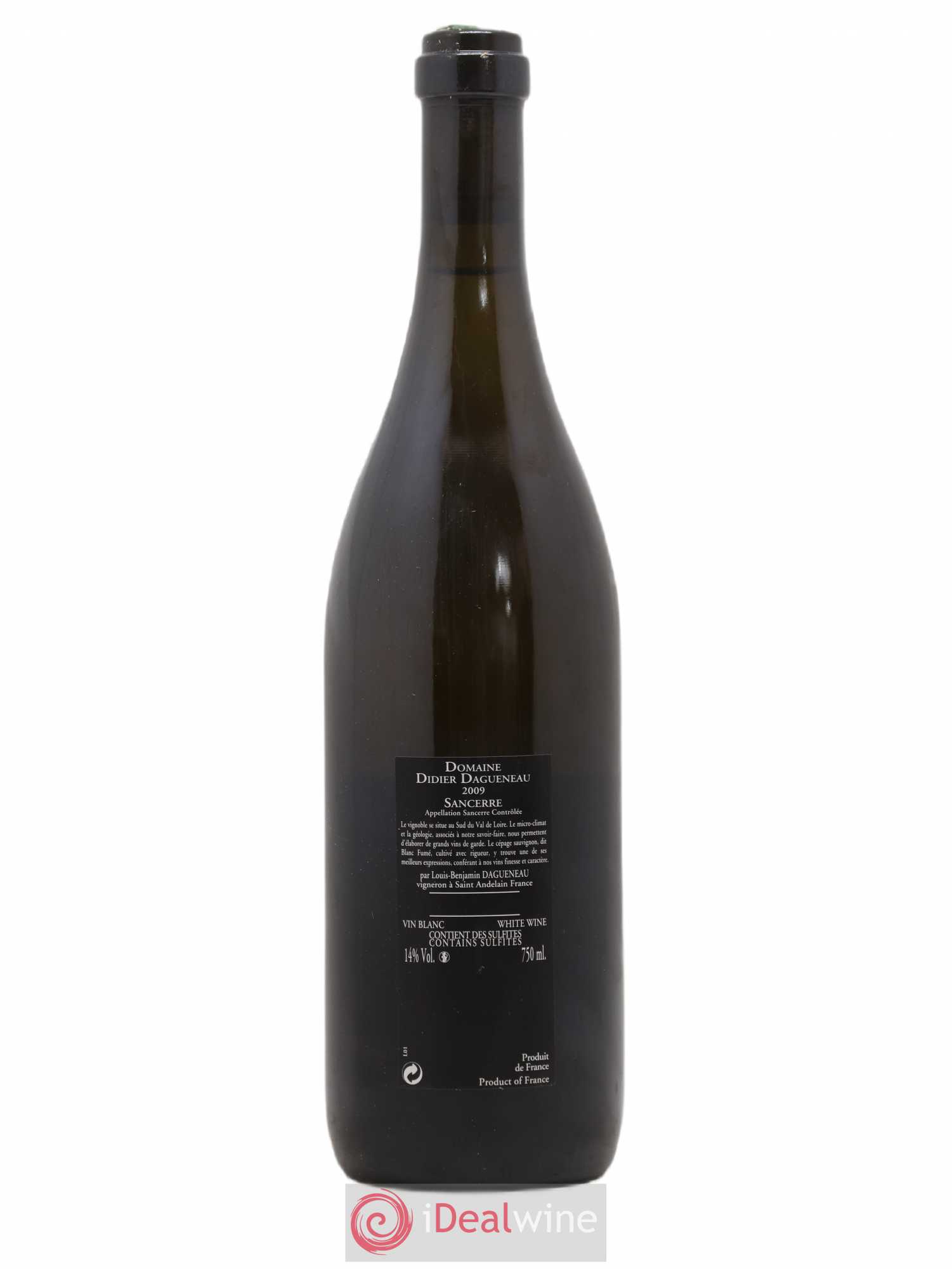 Sancerre Le Mont Damné Chavignol Dagueneau (Domaine Didier - Louis-Benjamin) 2009 - Lot de 1 bouteille - 1