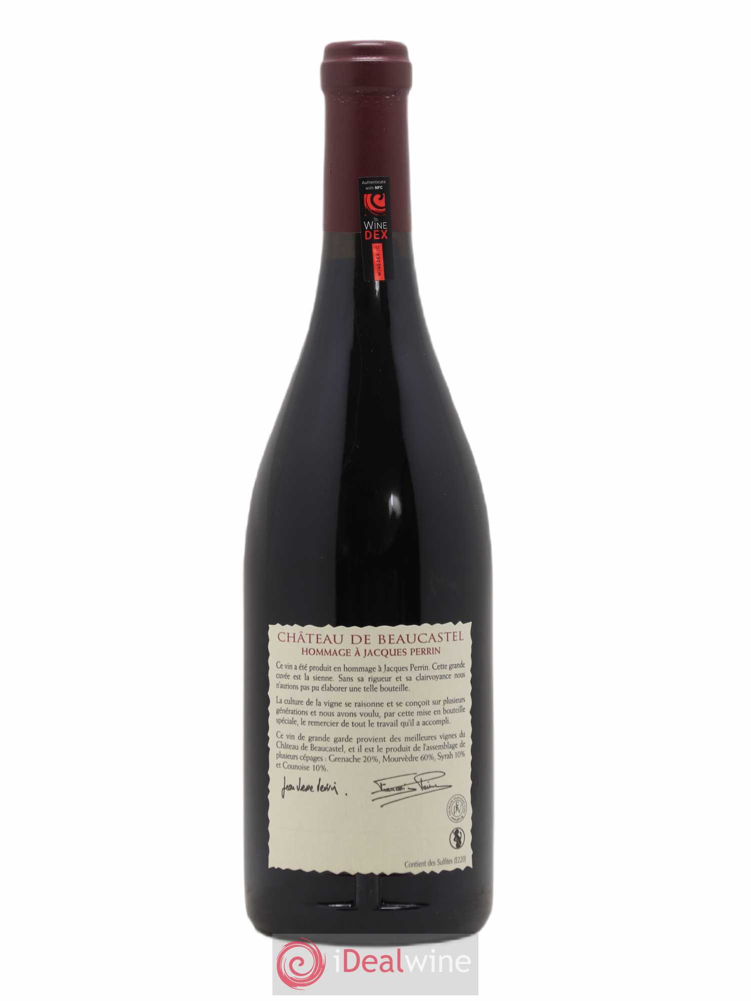 Châteauneuf-du-Pape Château de Beaucastel Hommage à Jacques Perrin Famille Perrin 2007 - Lot de 1 bouteille - 1