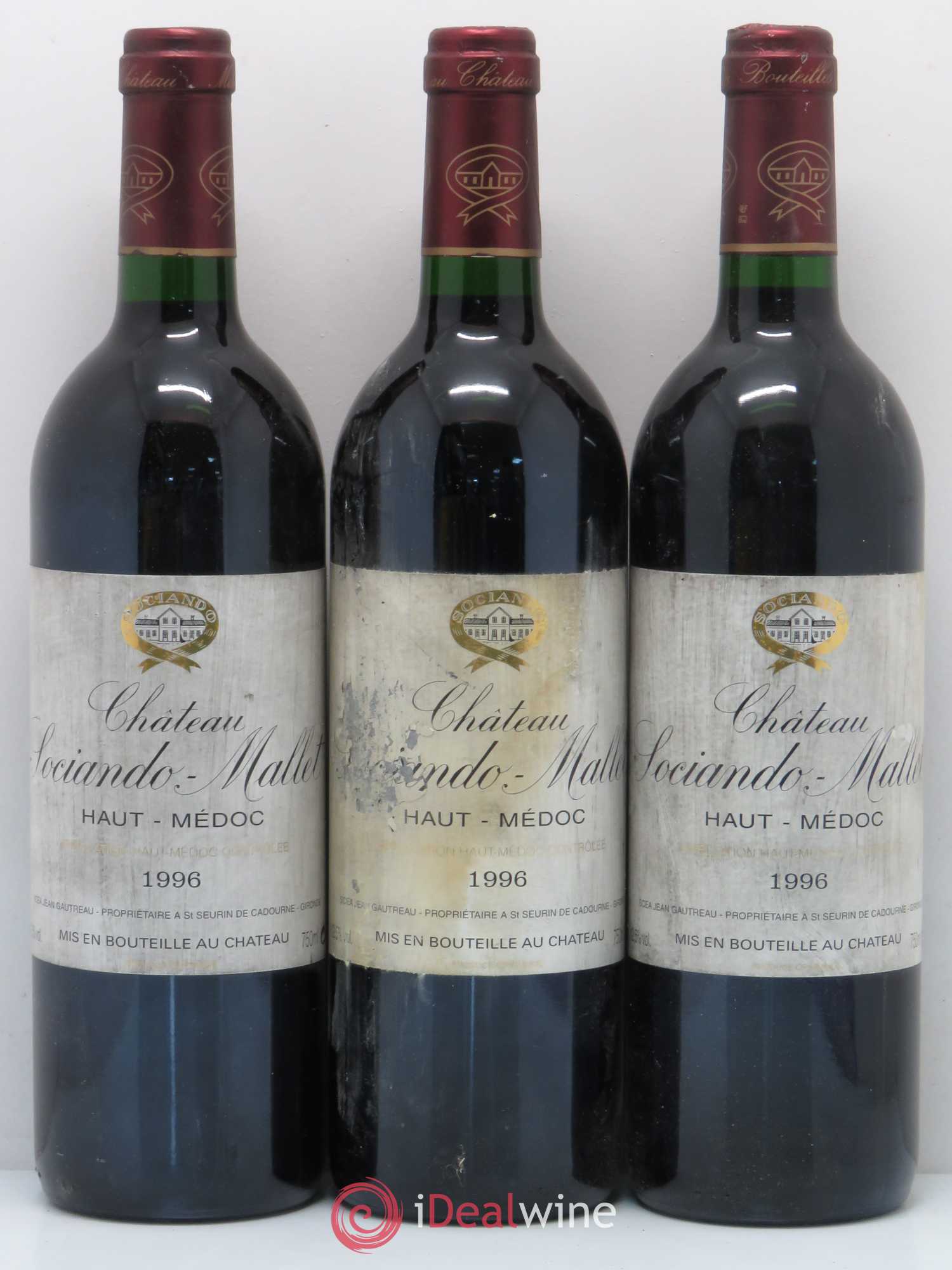 Château Sociando Mallet 1996 - Lot de 12 bouteilles - 3