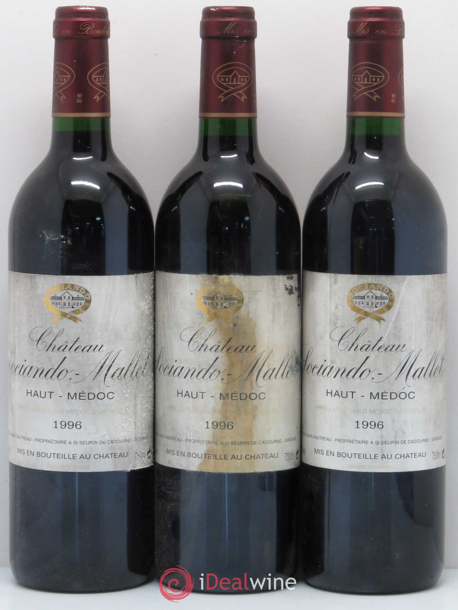 Château Sociando Mallet 1996 - Lot de 12 bouteilles - 4