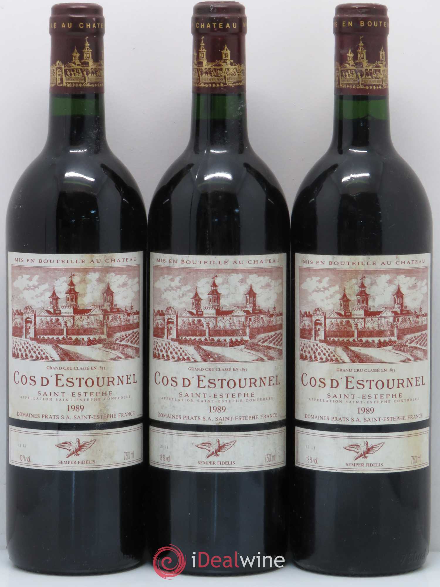 Cos d'Estournel 2ème Grand Cru Classé 1989 - Lot de 3 bouteilles - 0