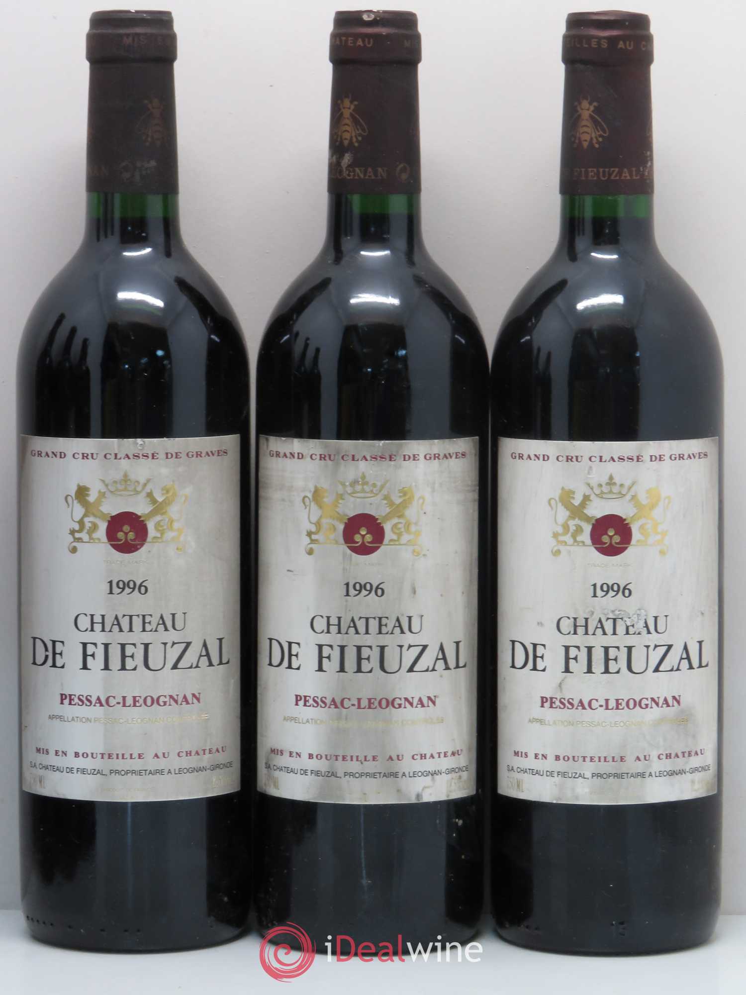Château de Fieuzal Cru Classé de Graves 1996 - Lot de 6 bouteilles - 1