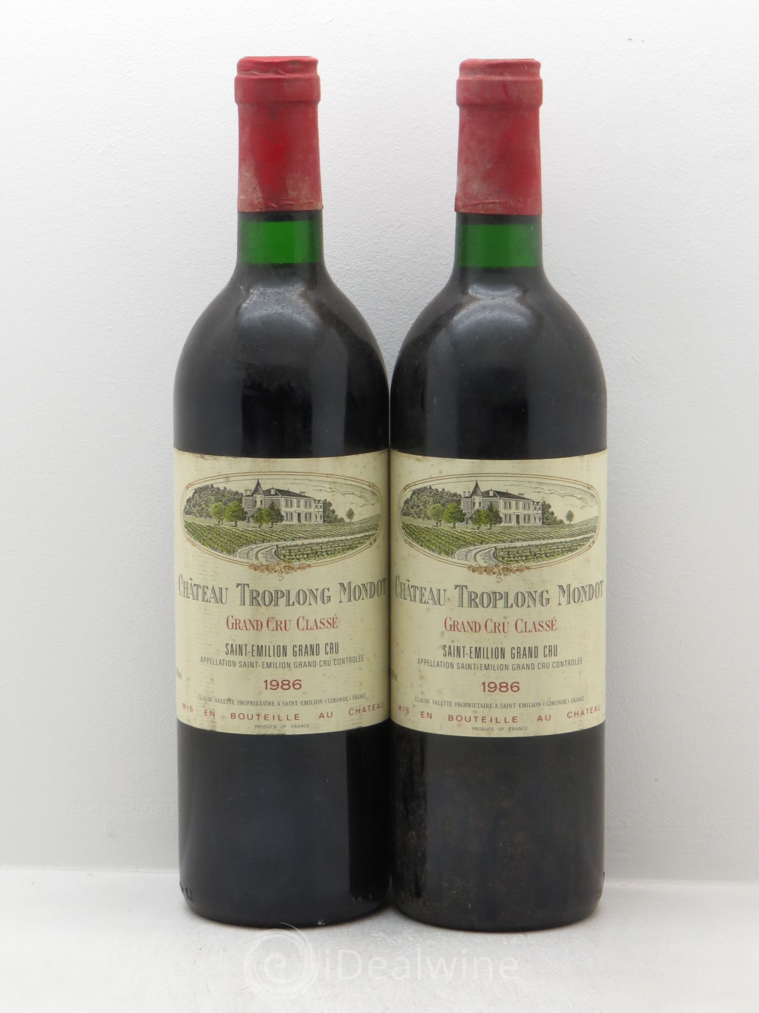 Château Troplong Mondot 1er Grand Cru Classé B 1986 - Lot de 2 bouteilles - 0