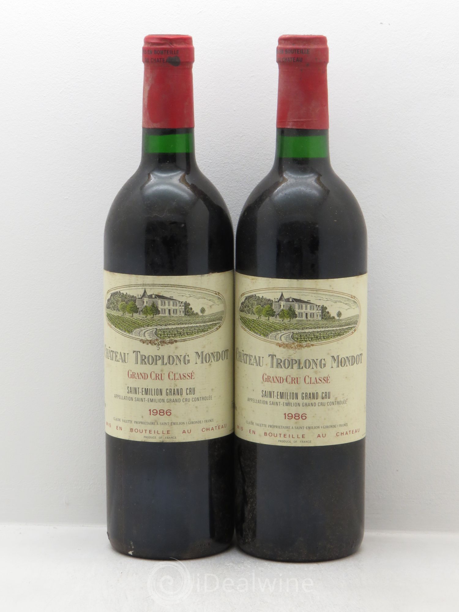 Château Troplong Mondot 1er Grand Cru Classé B 1986 - Lot de 2 bouteilles - 0