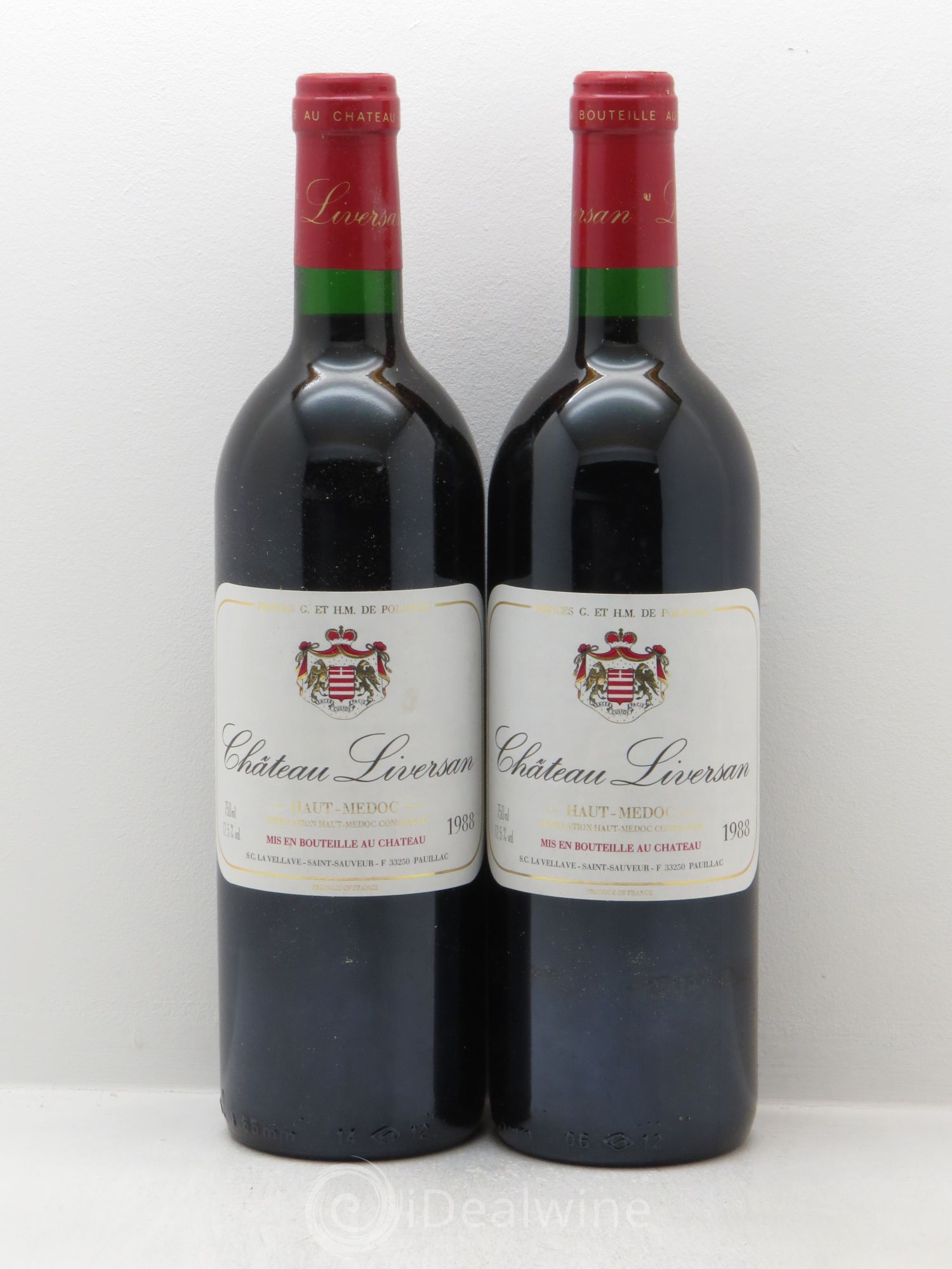 Château Liversan Cru Bourgeois 1988 - Lot de 2 bouteilles - 0