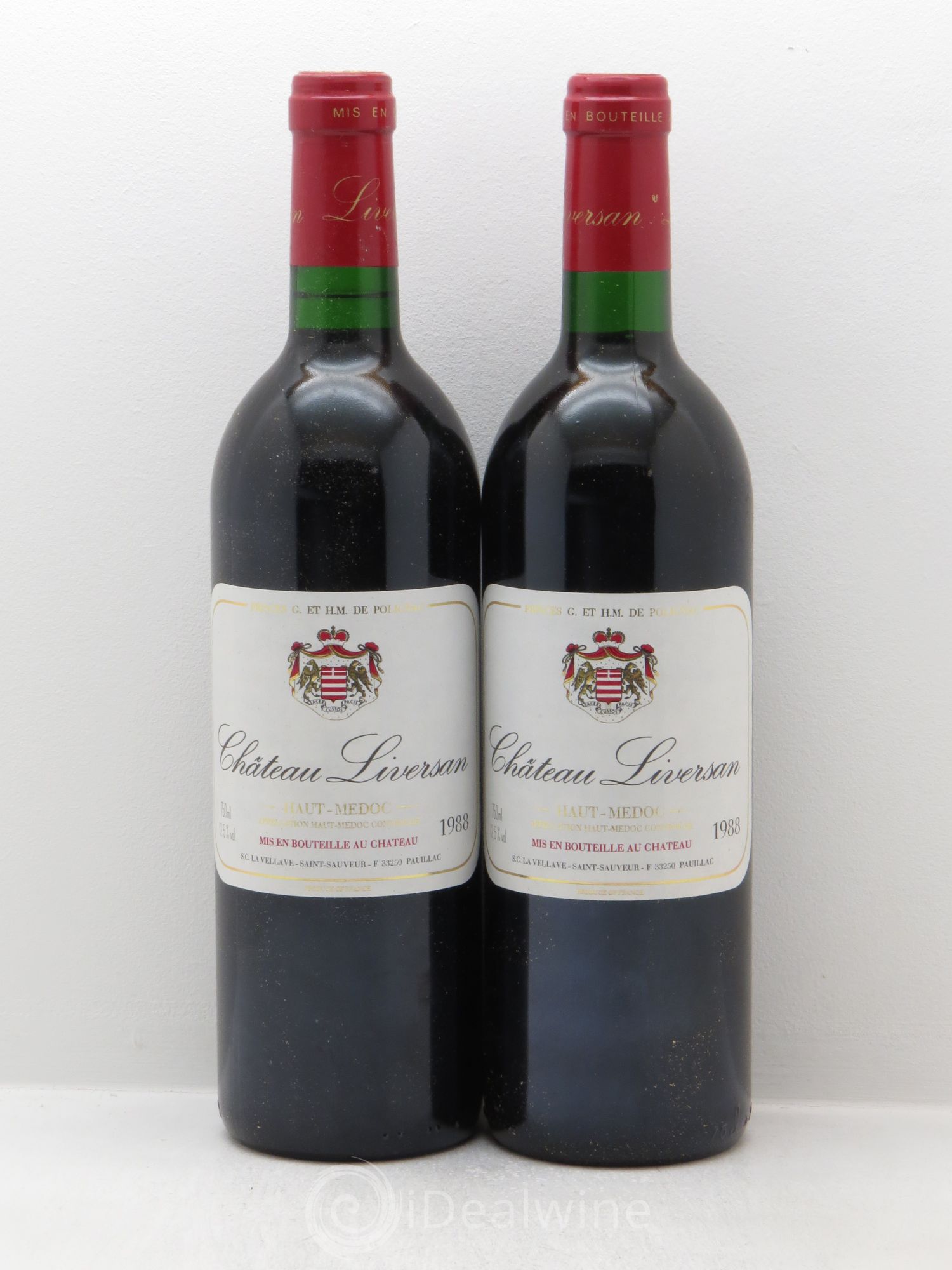 Château Liversan Cru Bourgeois 1988 - Lot de 2 bouteilles - 0