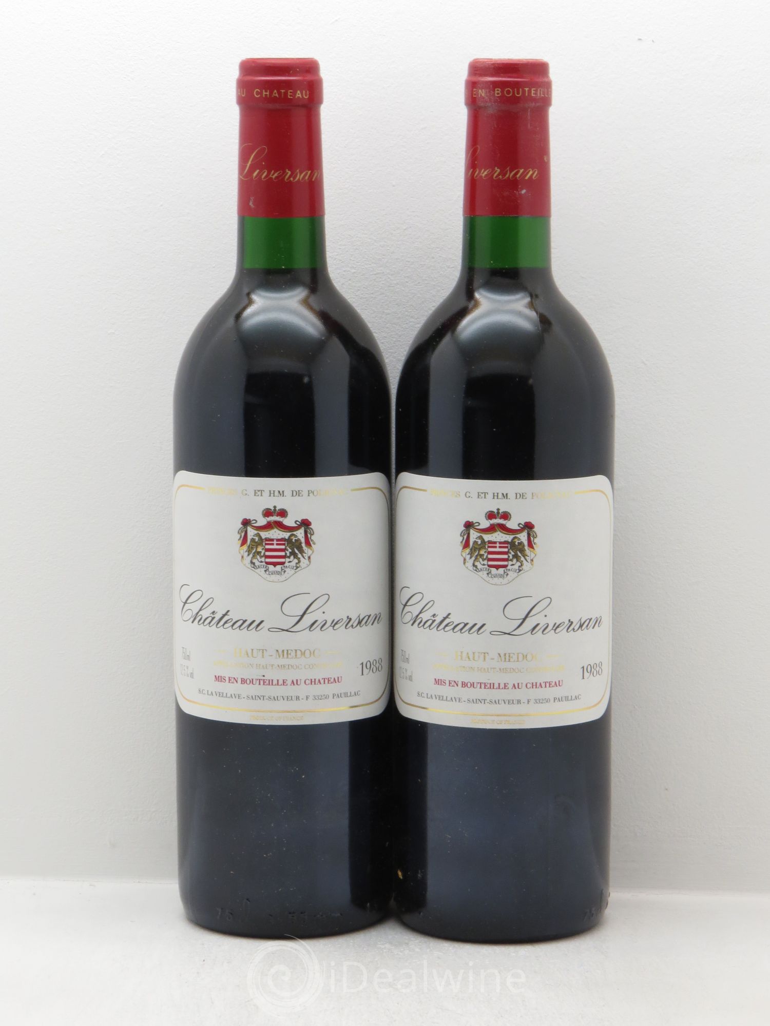 Château Liversan Cru Bourgeois 1988 - Lot de 2 bouteilles - 0