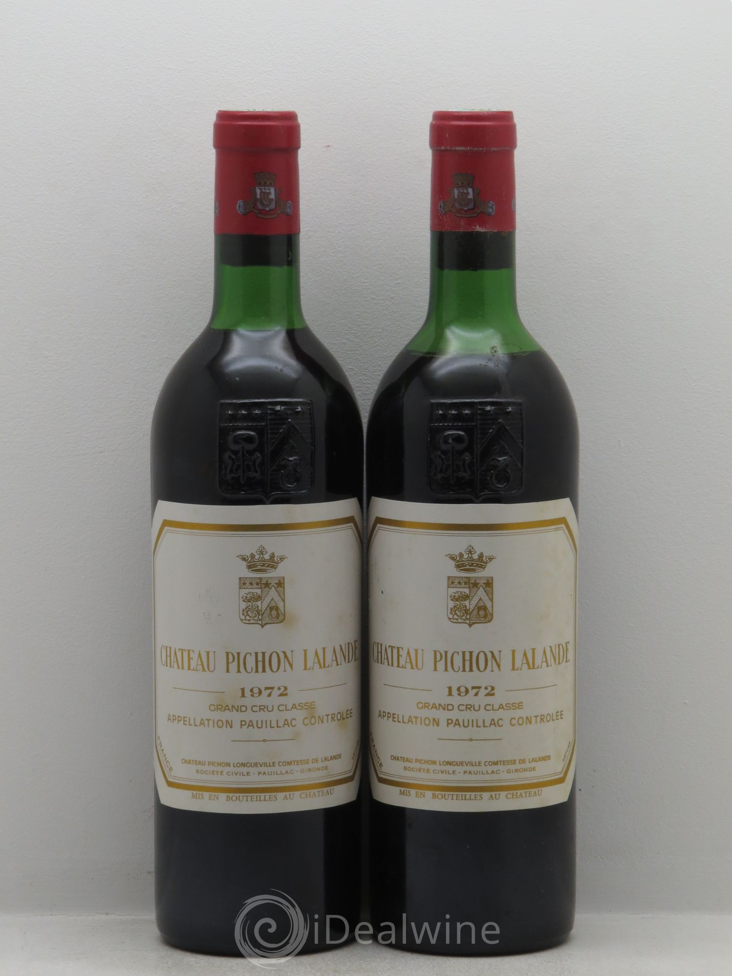 Château Pichon Longueville Comtesse de Lalande 2ème Grand Cru Classé 1972 - Lot de 2 bouteilles - 0