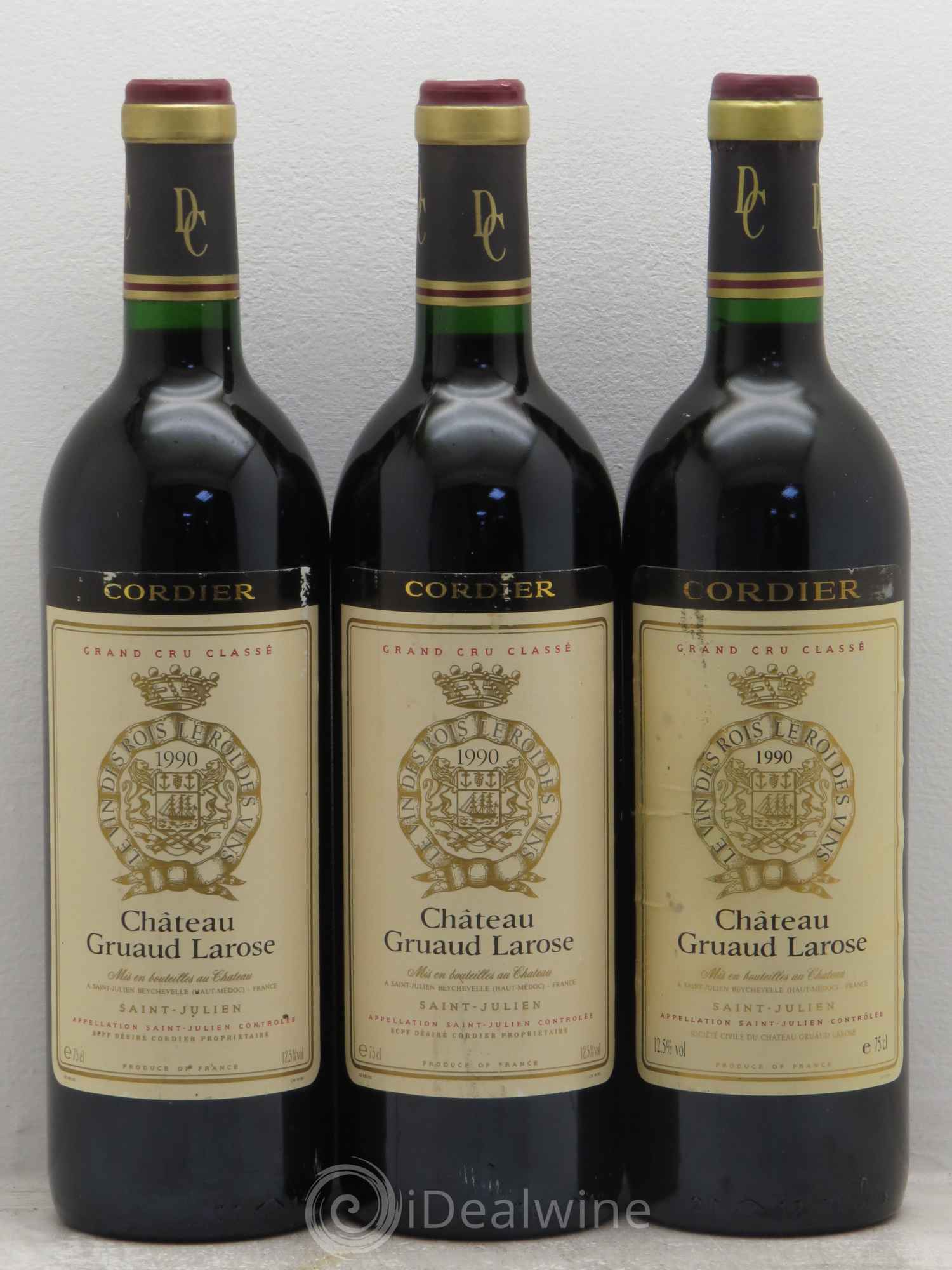 Château Gruaud Larose 2ème Grand Cru Classé 1990 - Lot de 3 bouteilles - 0