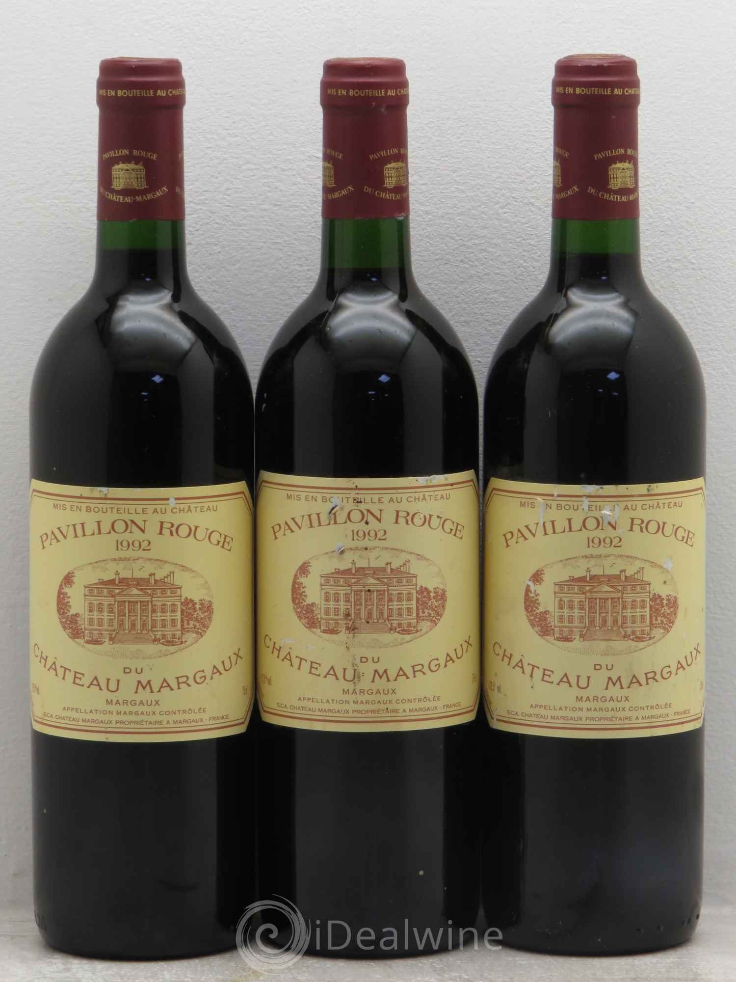 Pavillon Rouge du Château Margaux Second Vin 1992 - Lot de 3 bouteilles - 0
