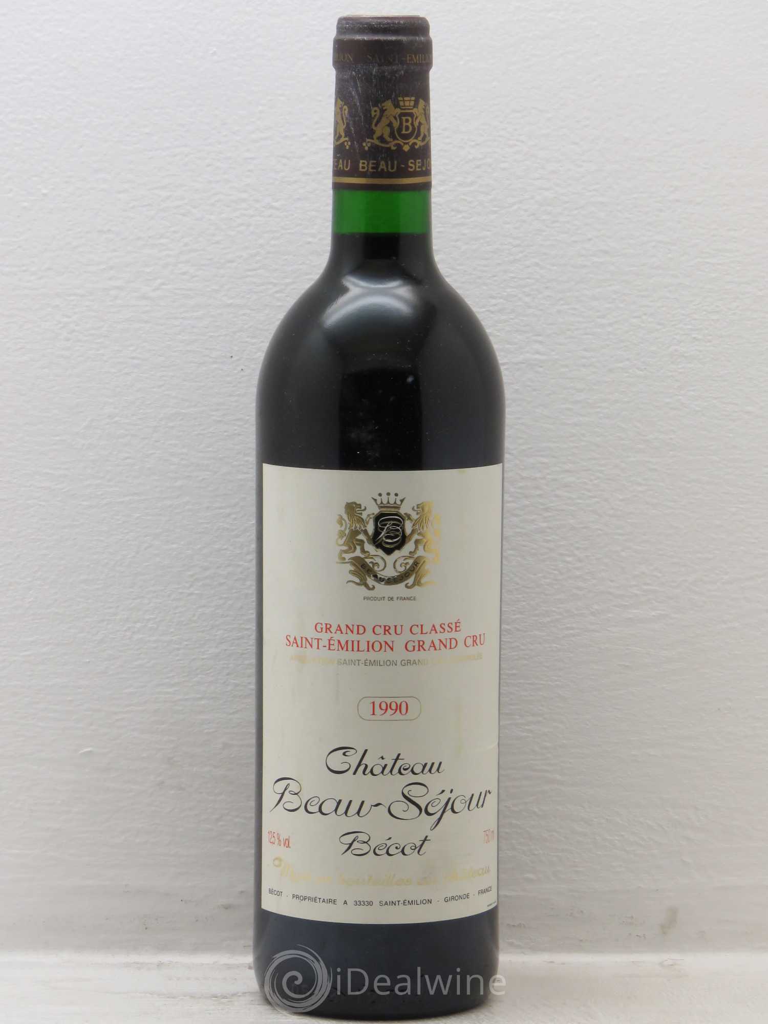Château Beau-Séjour Bécot 1er Grand Cru Classé B 1990 - Lot de 1 bouteille - 0