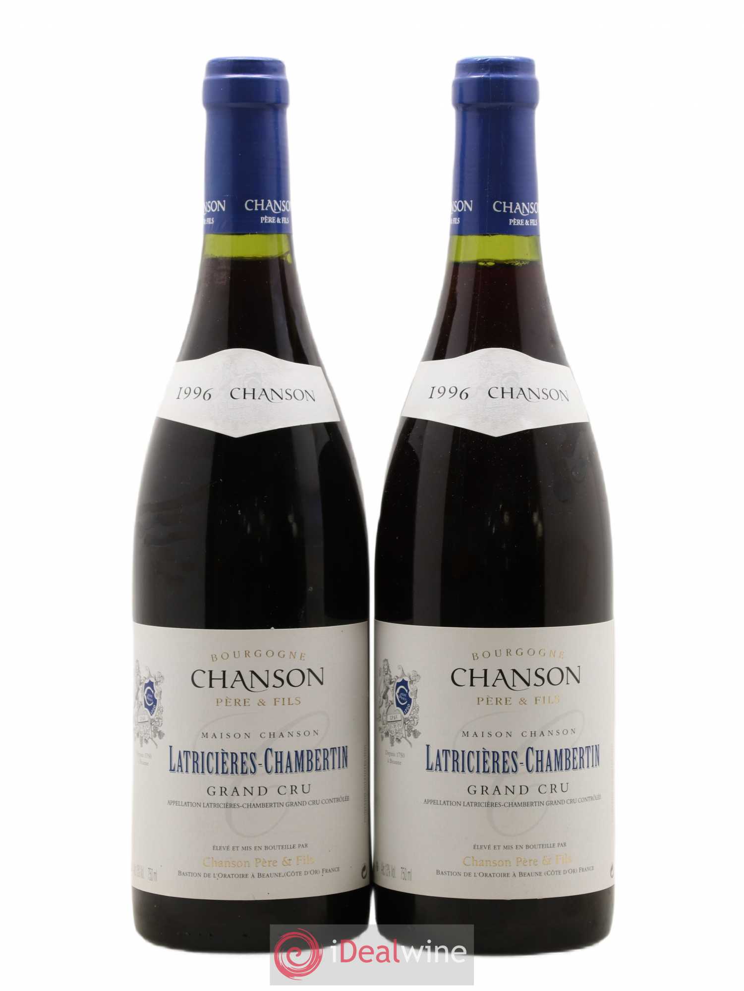 Latricières-Chambertin Grand Cru Chanson Pere et Fils 1996 - Lot de 2 bouteilles - 0
