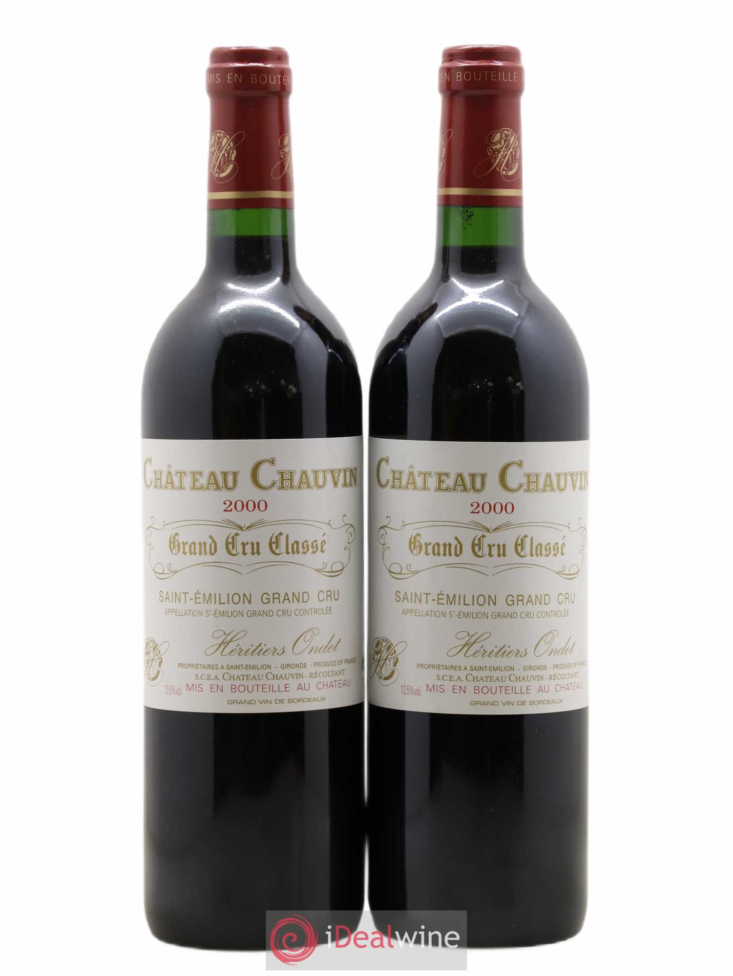 Château Chauvin Grand Cru Classé 2000 - Lot de 2 bouteilles - 0
