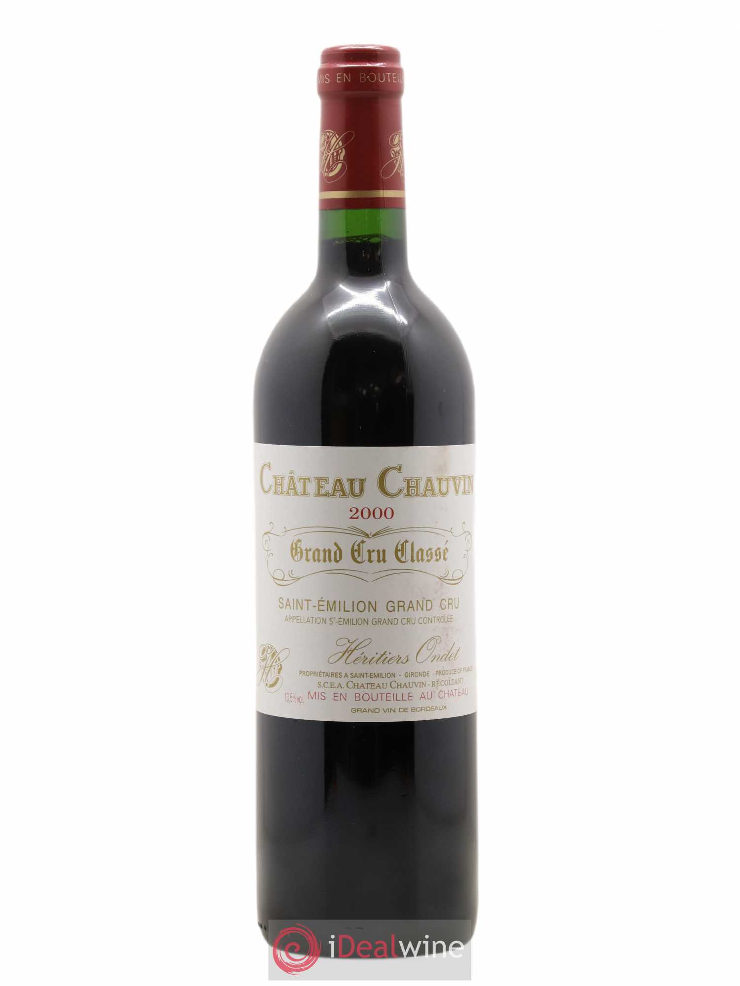 Château Chauvin Grand Cru Classé 2000 - Lot de 1 bouteille - 0