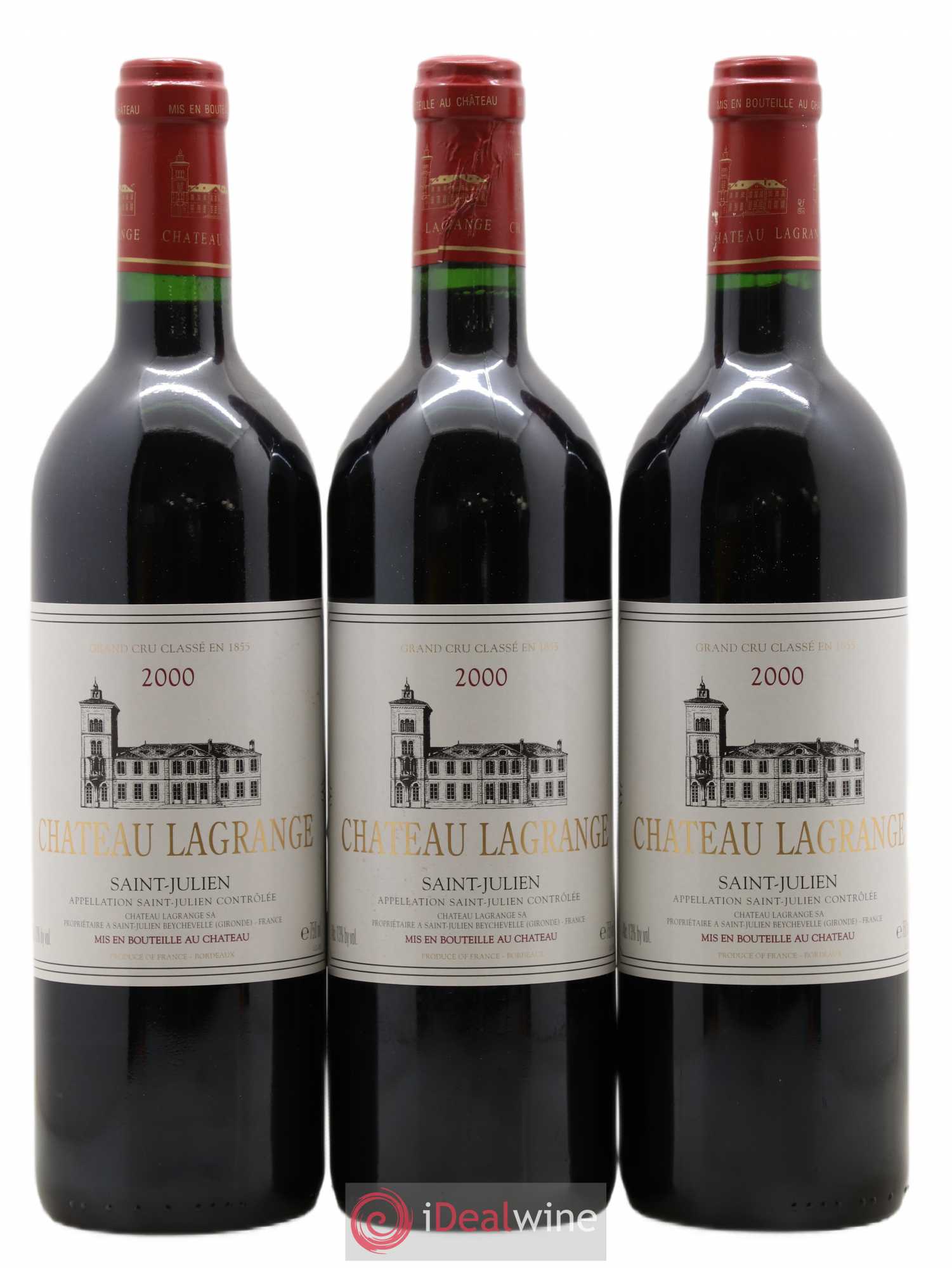 Château Lagrange 3ème Grand Cru Classé 2000 - Lot de 3 bouteilles - 0
