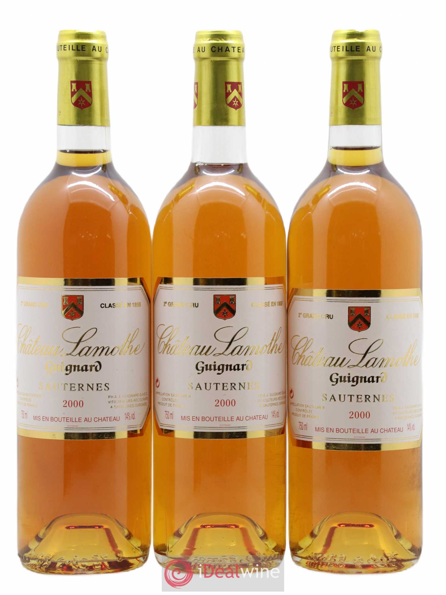 Château Lamothe Guignard 2ème Grand Cru Classé 2000 - Lotto di 3 bottiglie - 0