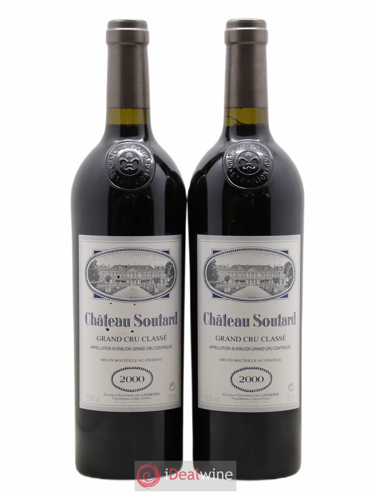 Château Soutard Grand Cru Classé 2000 - Lot de 2 bouteilles - 0