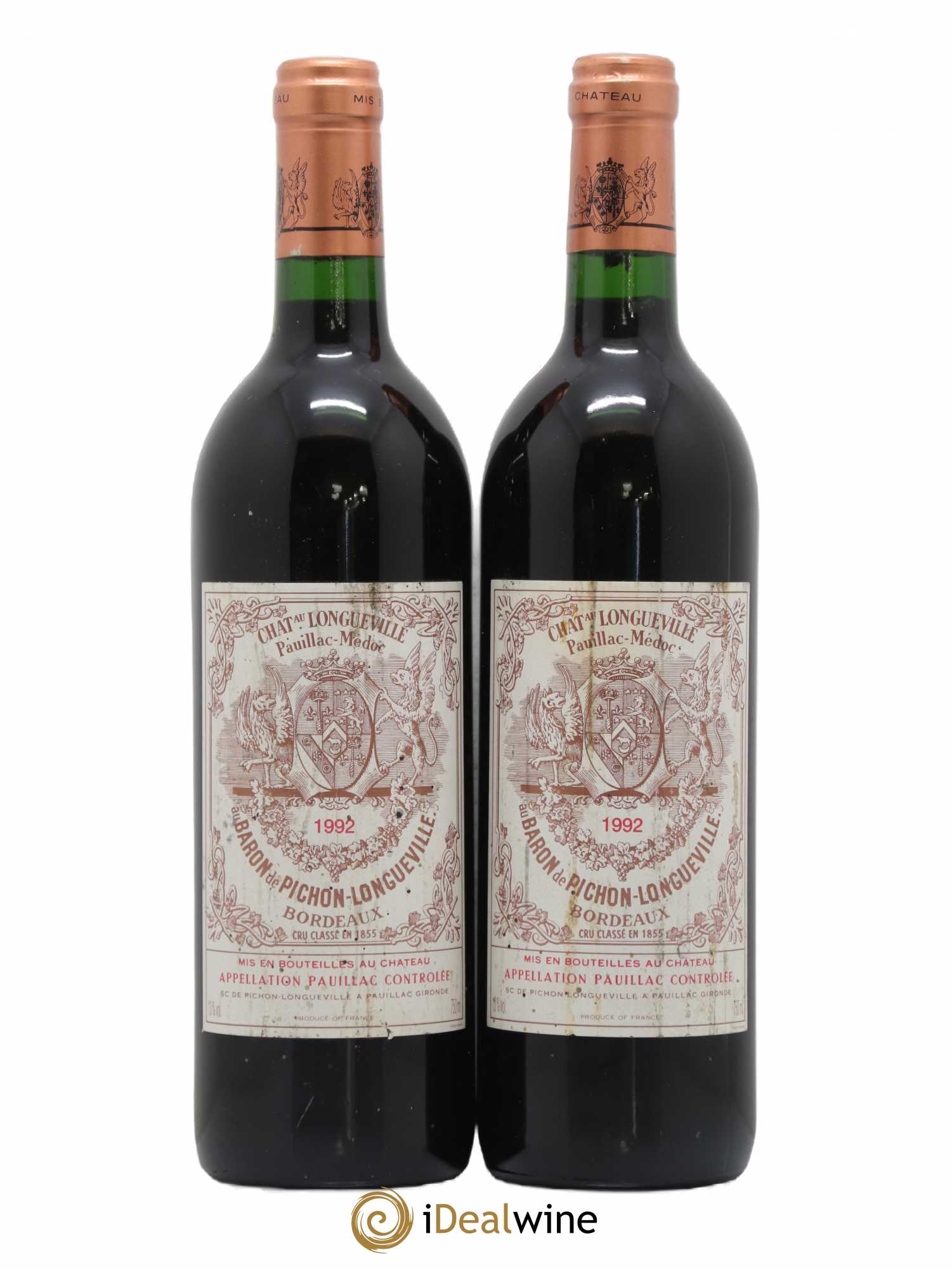Pichon Longueville Baron 2ème Grand Cru Classé 1992 - Lot de 2 bouteilles - 0