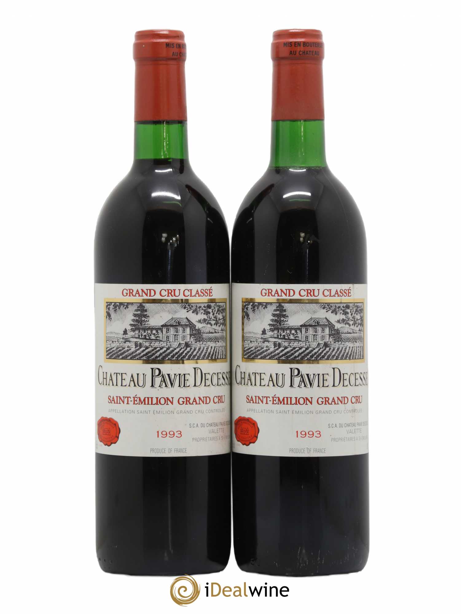 Château Pavie Decesse Grand Cru Classé 1993 - Lot de 2 bouteilles - 0