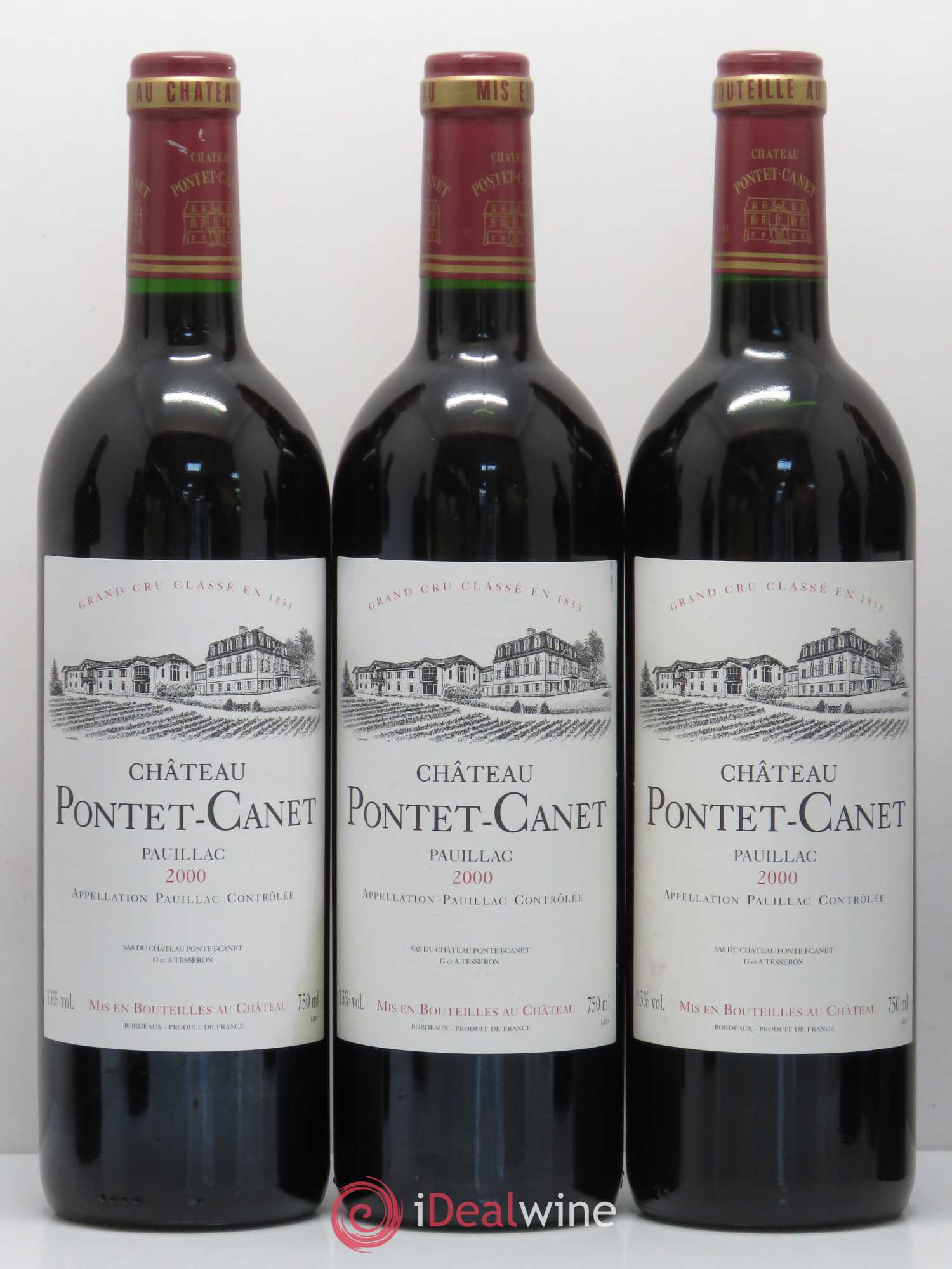 Château Pontet Canet 5ème Grand Cru Classé 2000 - Lot de 12 bouteilles - 3