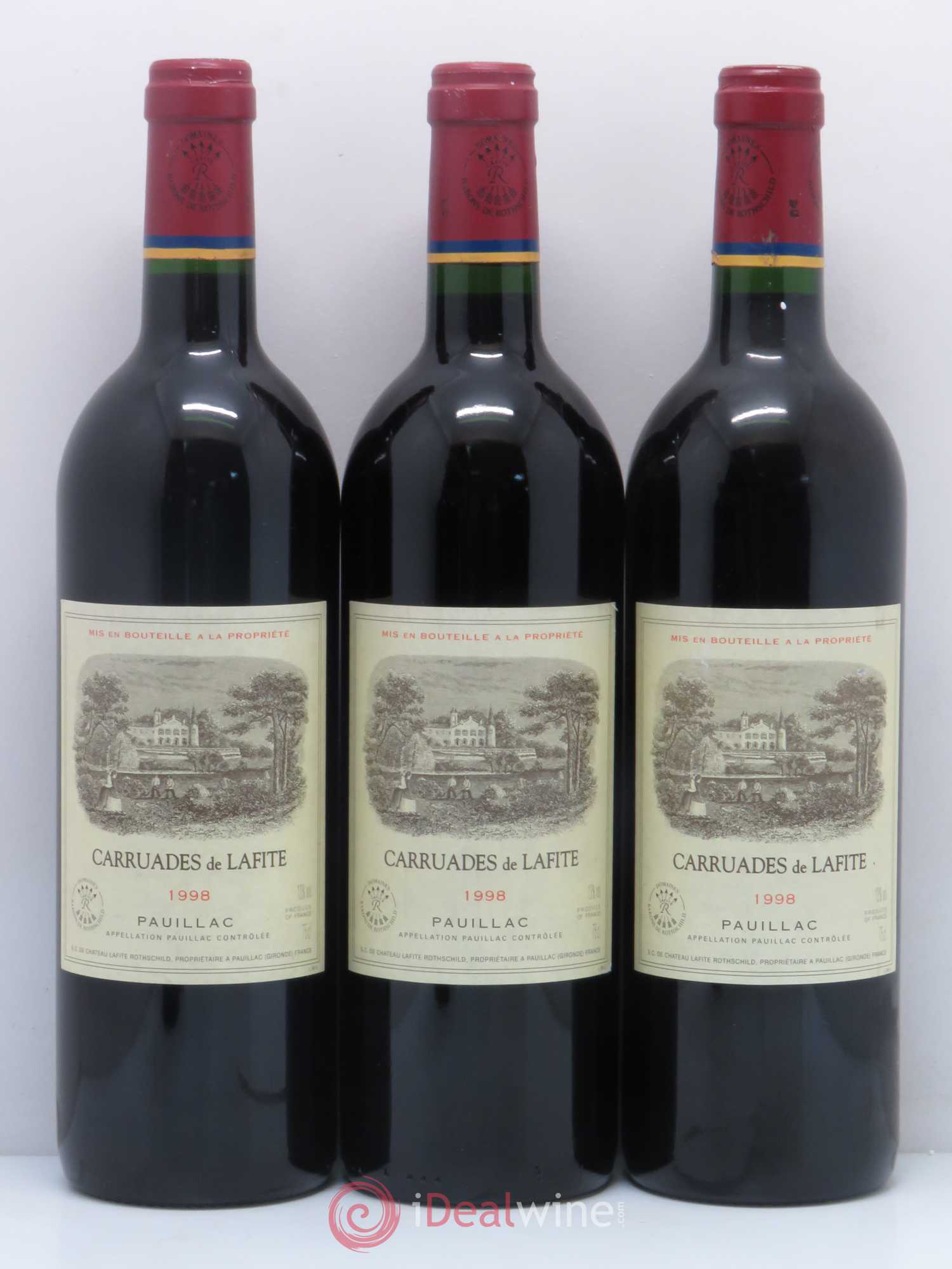 Carruades de Lafite Rothschild Second Vin 1998 - Lot de 5 bouteilles - 1