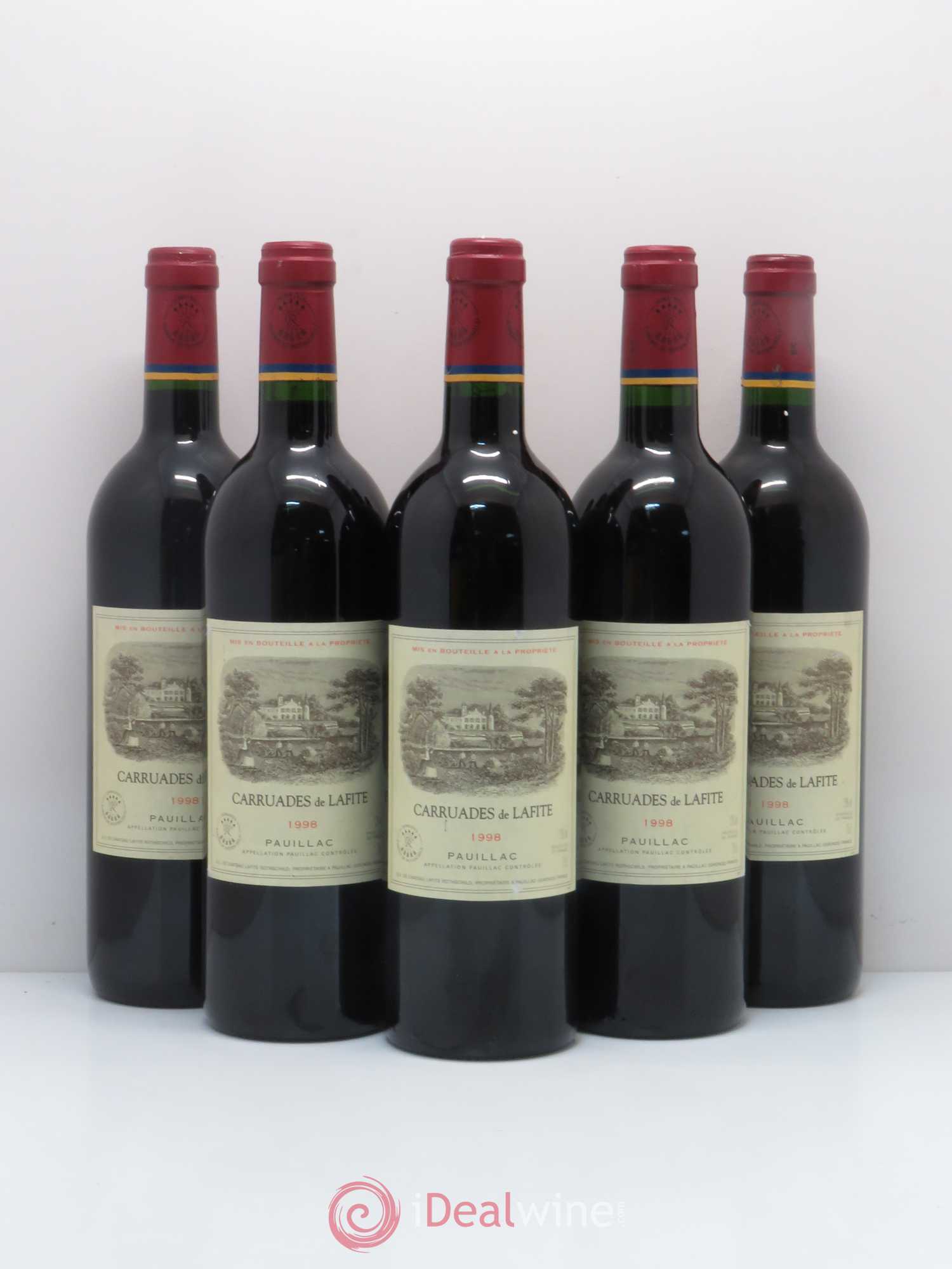 Carruades de Lafite Rothschild Second Vin 1998 - Lot de 5 bouteilles - 0