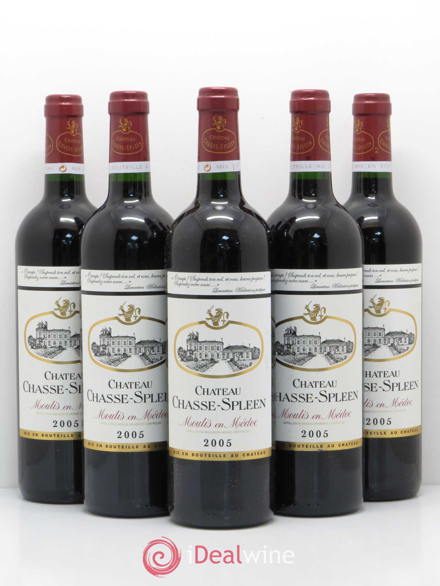 Château Chasse Spleen 2005 - Lot de 5 bouteilles - 0