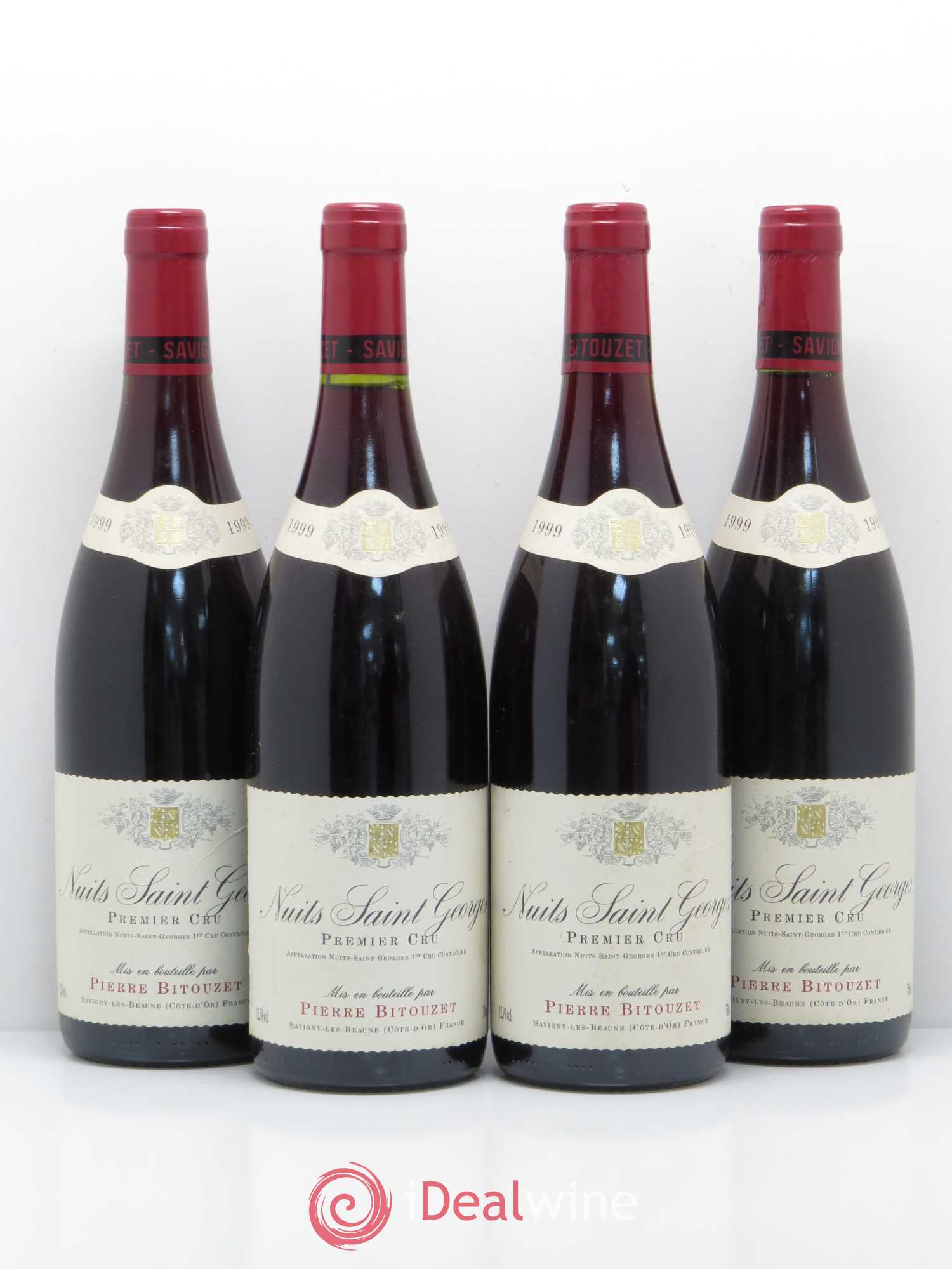 Nuits-Saint-Georges 1er Cru Pierre Bitouzet 1999 - Lot de 4 bouteilles - 0
