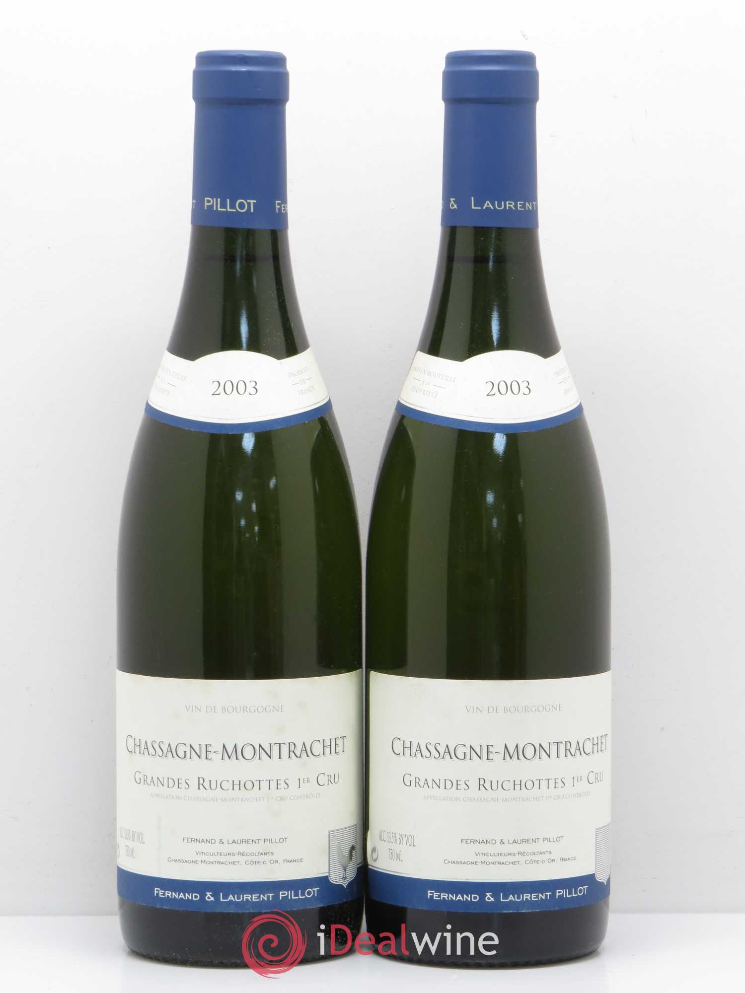 Chassagne-Montrachet 1er Cru Grandes Ruchottes L. Pillot 2003 - Lot de 5 bouteilles - 2