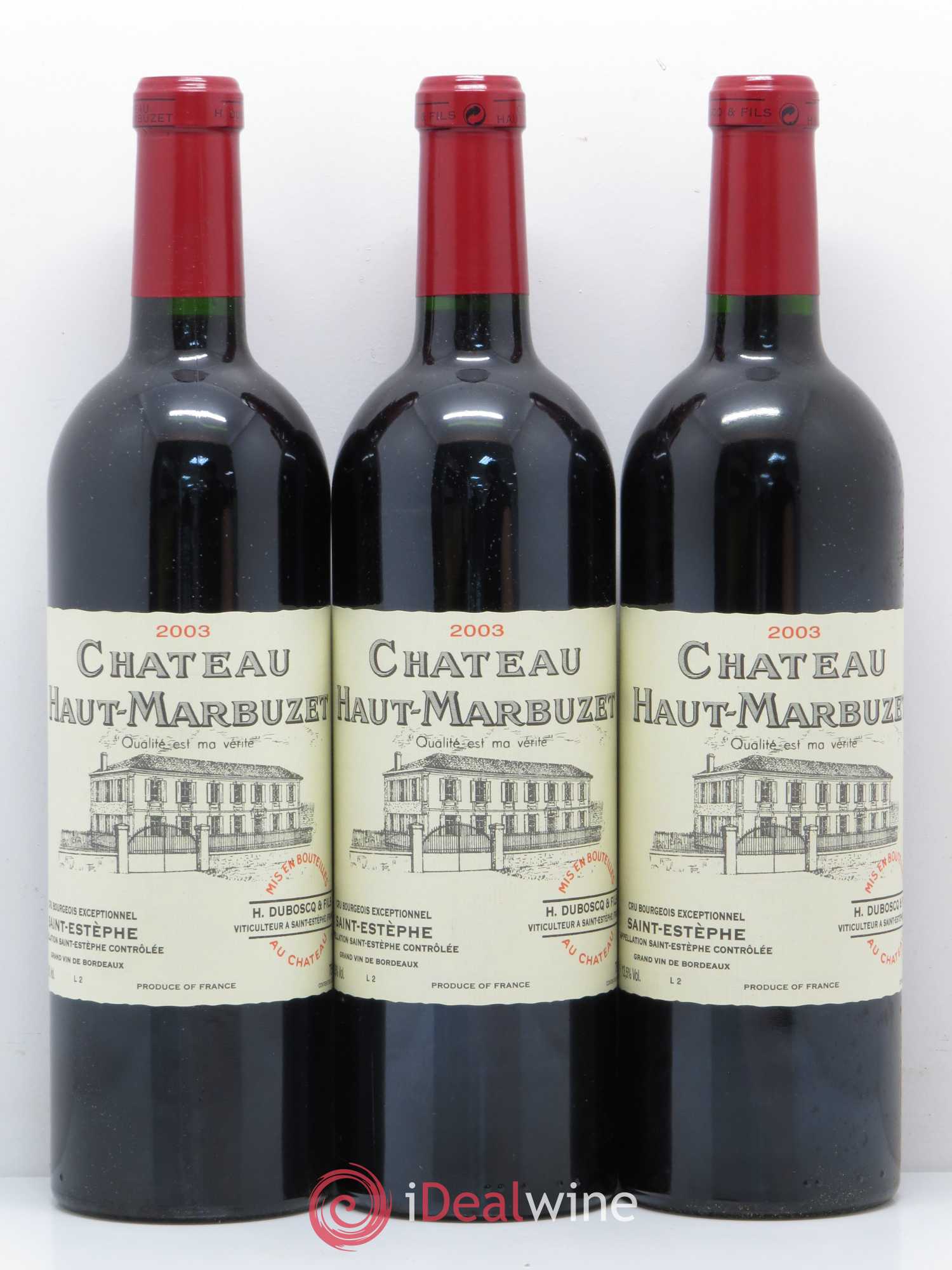 Château Haut Marbuzet 2003 - Lot de 6 bouteilles - 1