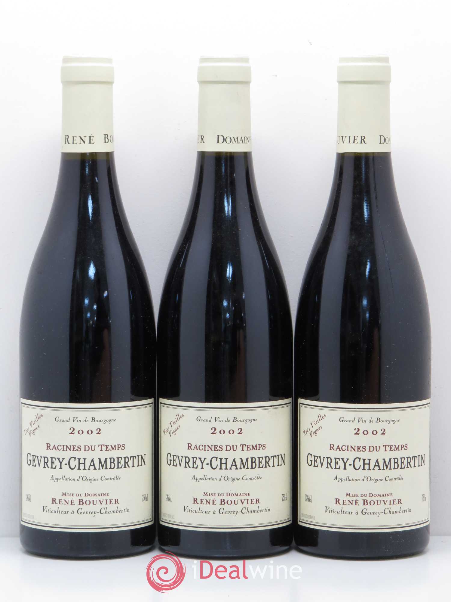 Gevrey-Chambertin Racines du Temps Très Vieilles Vignes R. Bouvier 2002 - Lot de 6 bouteilles - 1