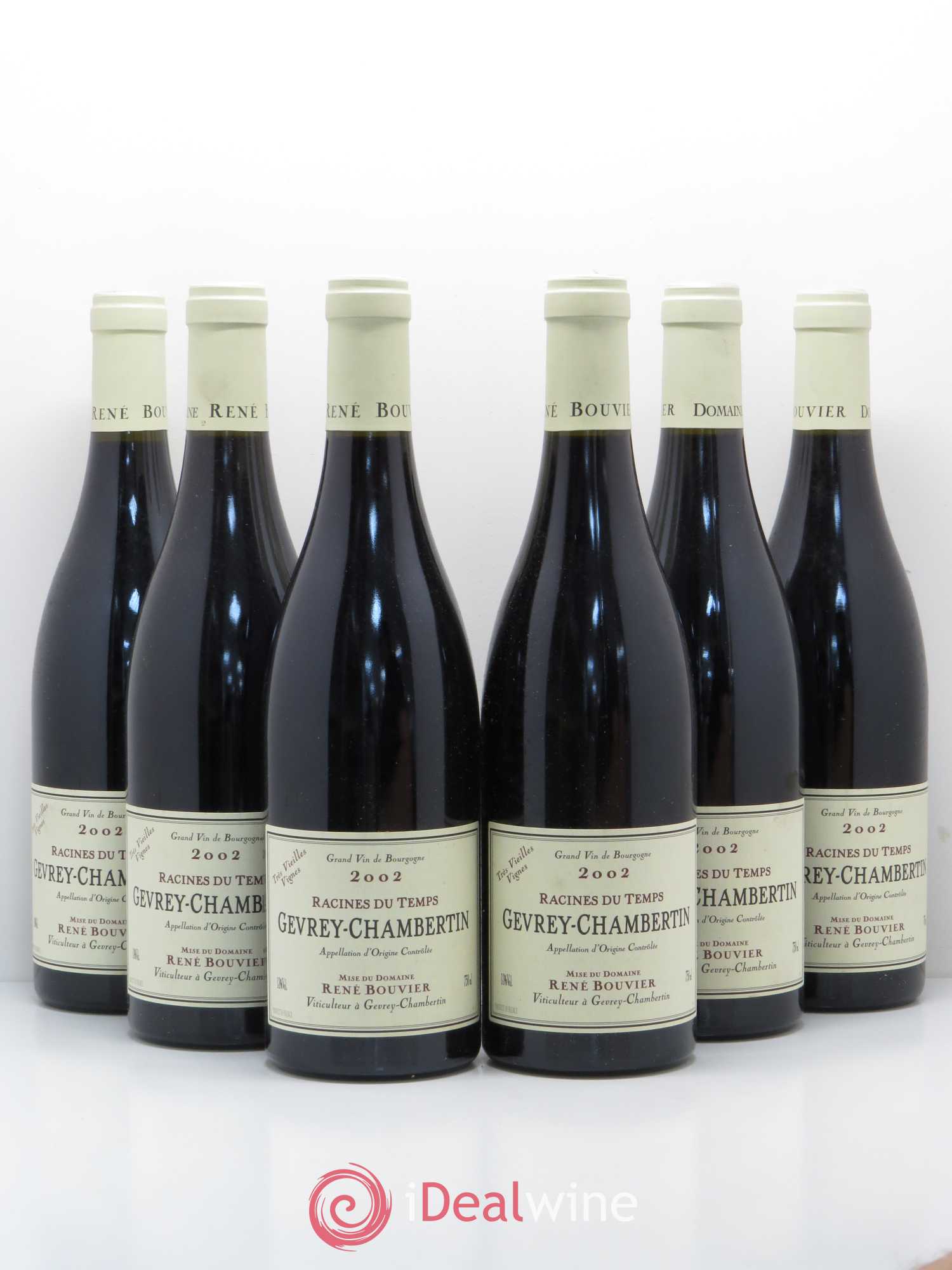 Gevrey-Chambertin Racines du Temps Très Vieilles Vignes R. Bouvier 2002 - Lot de 6 bouteilles - 0