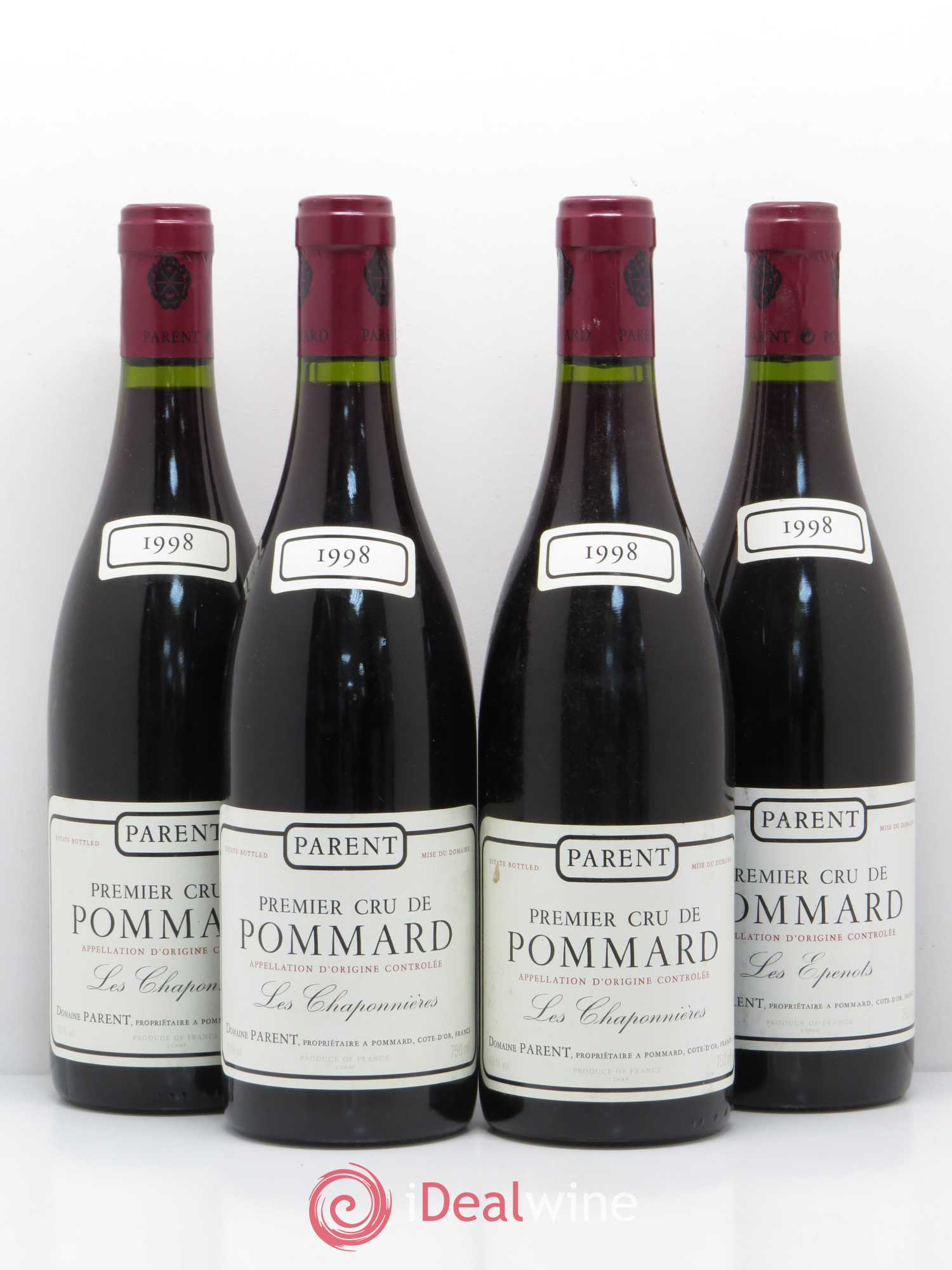 Pommard 1er Cru Les Chaponnières Parent 1998 - Posten von 4 Flaschen - 0