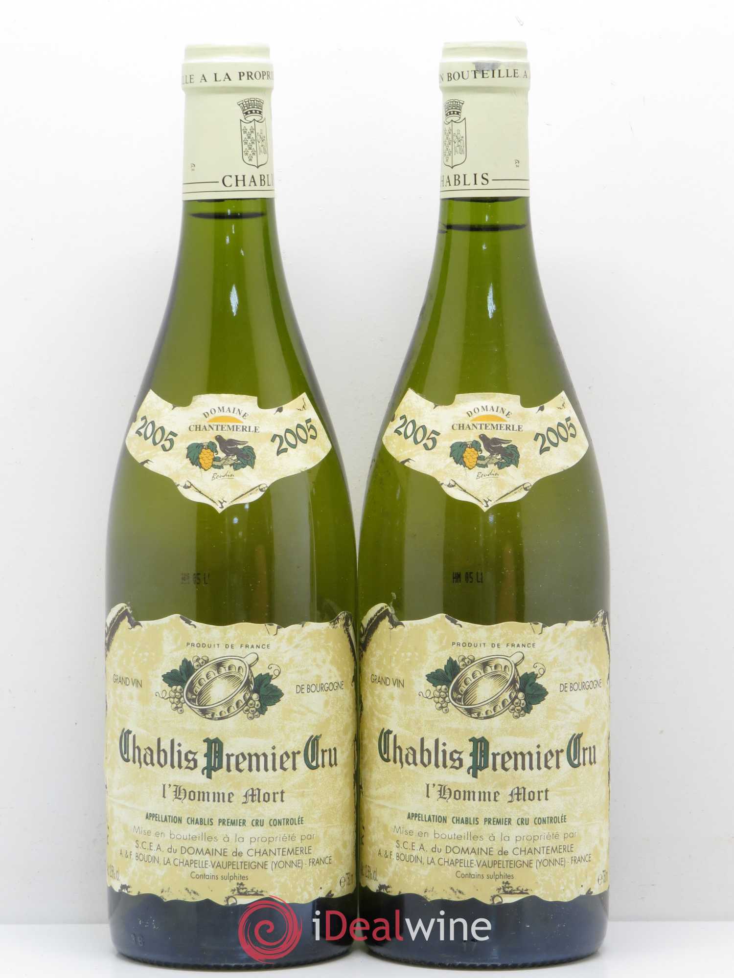 Chablis 1er Cru L'Homme mort Chantemerle 2005 - Posten von 5 Flaschen - 2