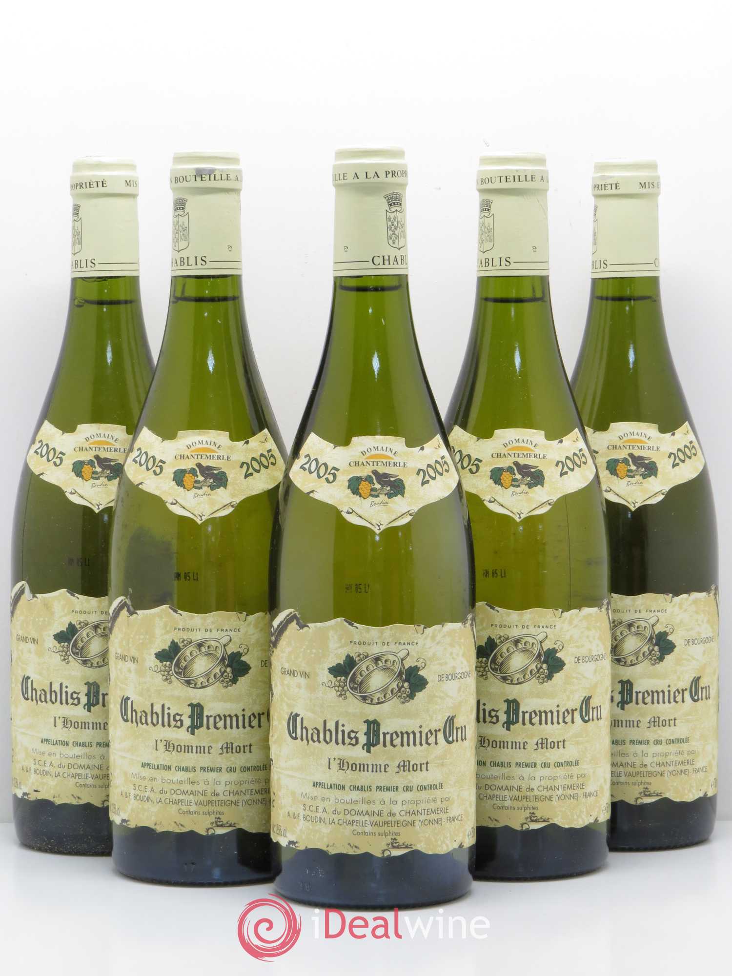 Chablis 1er Cru L'Homme mort Chantemerle 2005 - Posten von 5 Flaschen - 0