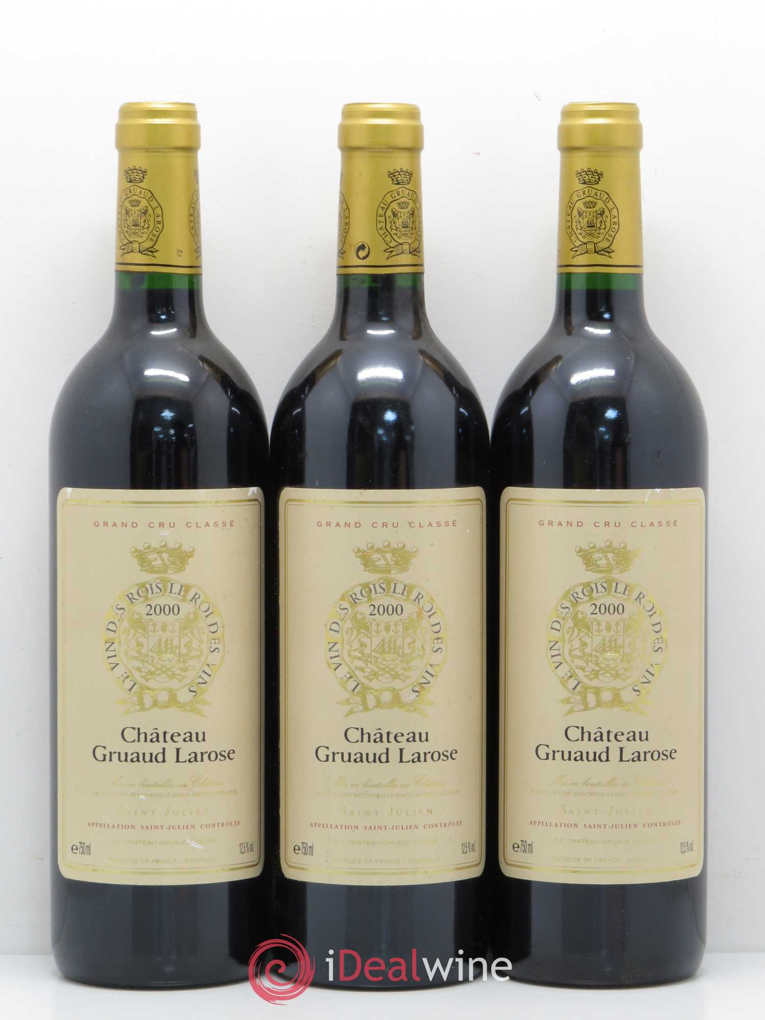 Château Gruaud Larose 2ème Grand Cru Classé 2000 - Lot de 3 bouteilles - 0