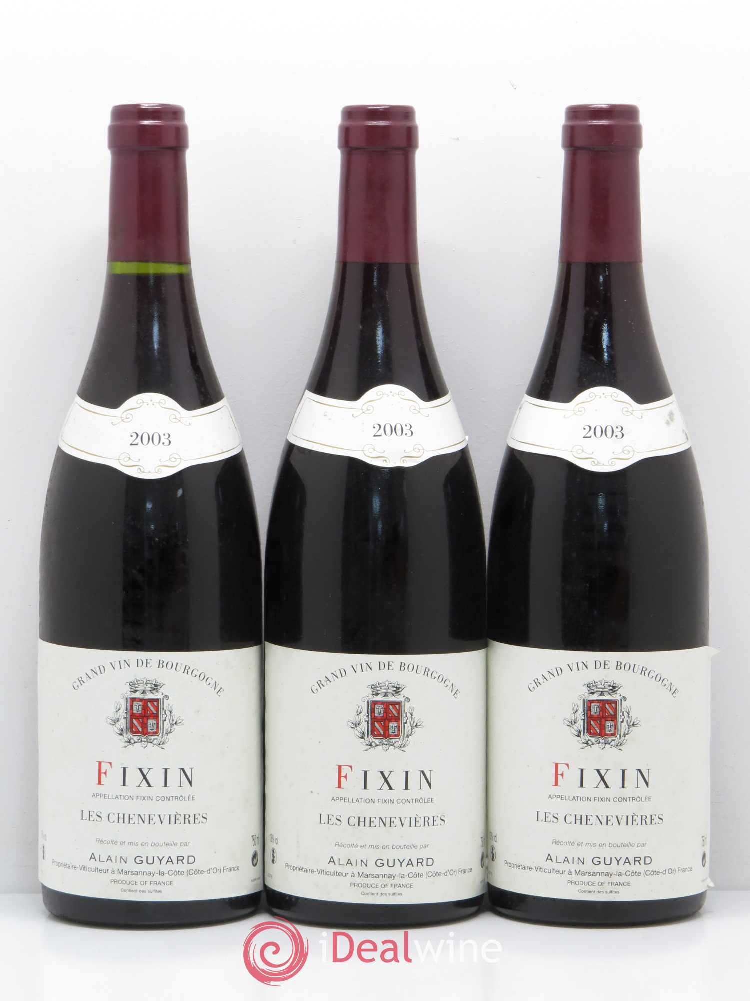 Fixin Les Chenevières Alain Guyard 2003 - Lot de 5 bouteilles - 1
