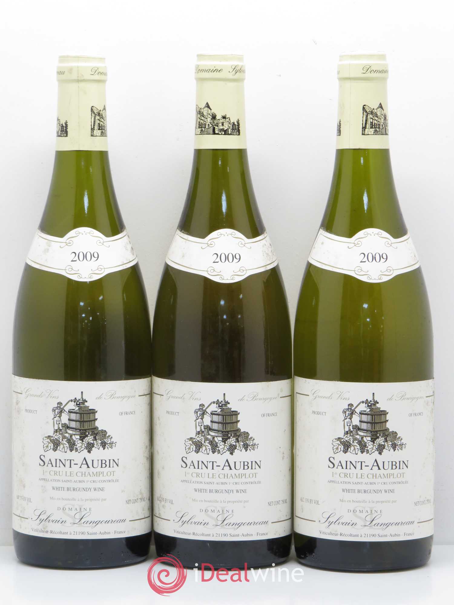 Saint-Aubin 1er Cru Le Champlot Sylvian Langoureau 2009 - Posten von 6 Flaschen - 1