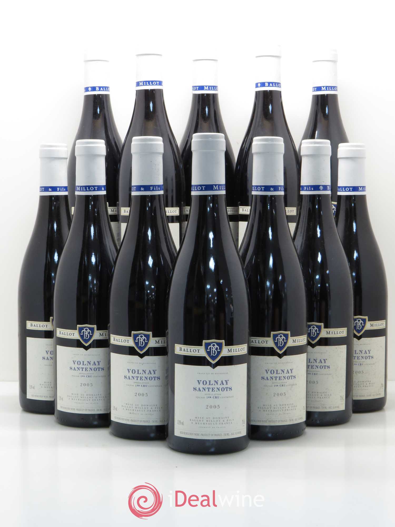 Volnay 1er Cru Santenot Ballot Millot 2005 - Posten von 12 Flaschen - 0