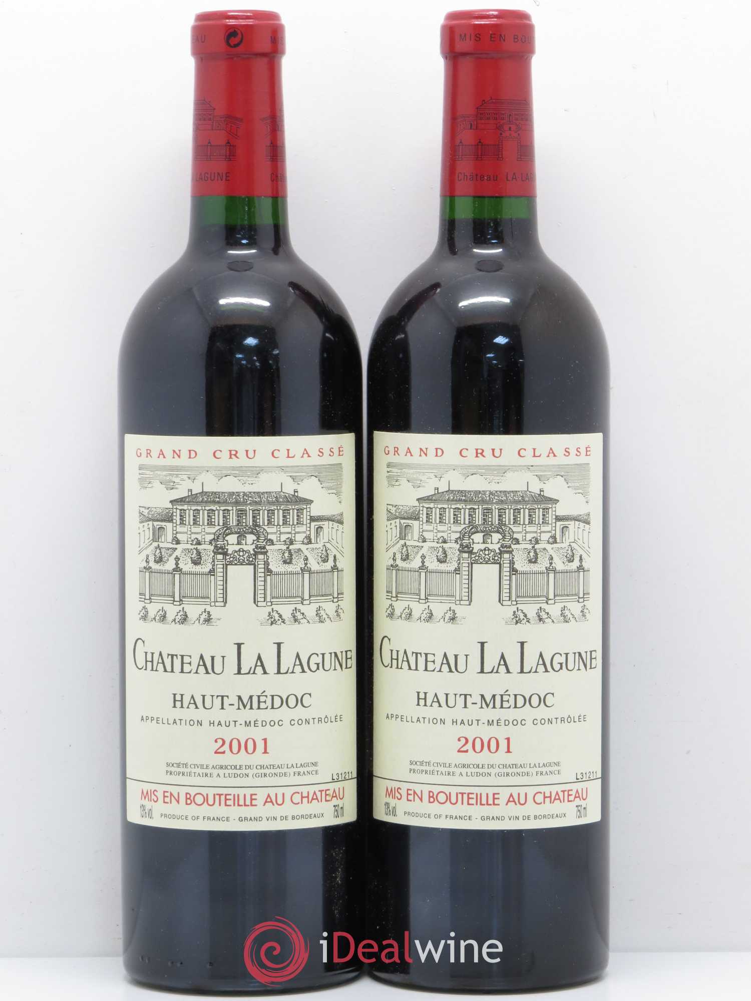 Château la Lagune 3ème Grand Cru Classé 2001 - Lot de 2 bouteilles - 0