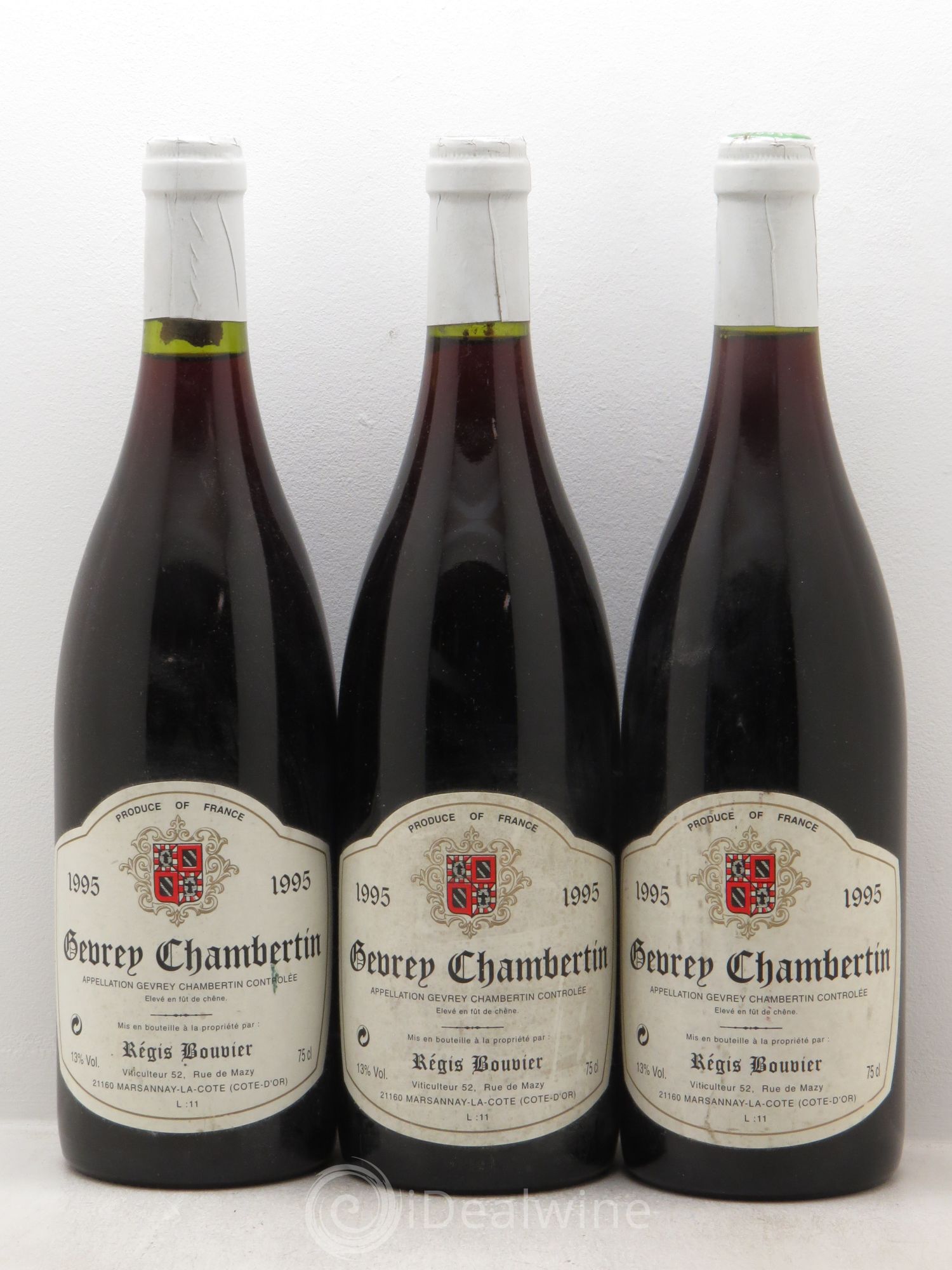 Gevrey-Chambertin Régis Bouvier 1995 - Lot de 3 bouteilles - 0