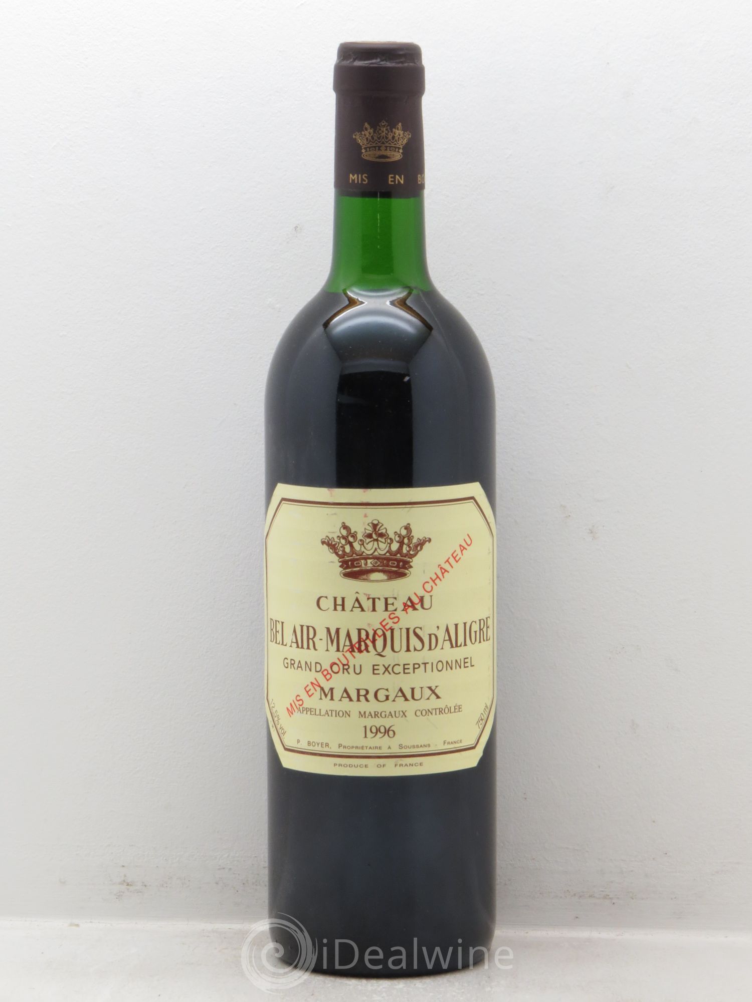 Château Bel Air Marquis d'Aligre 1996 - Lot de 1 bouteille - 0