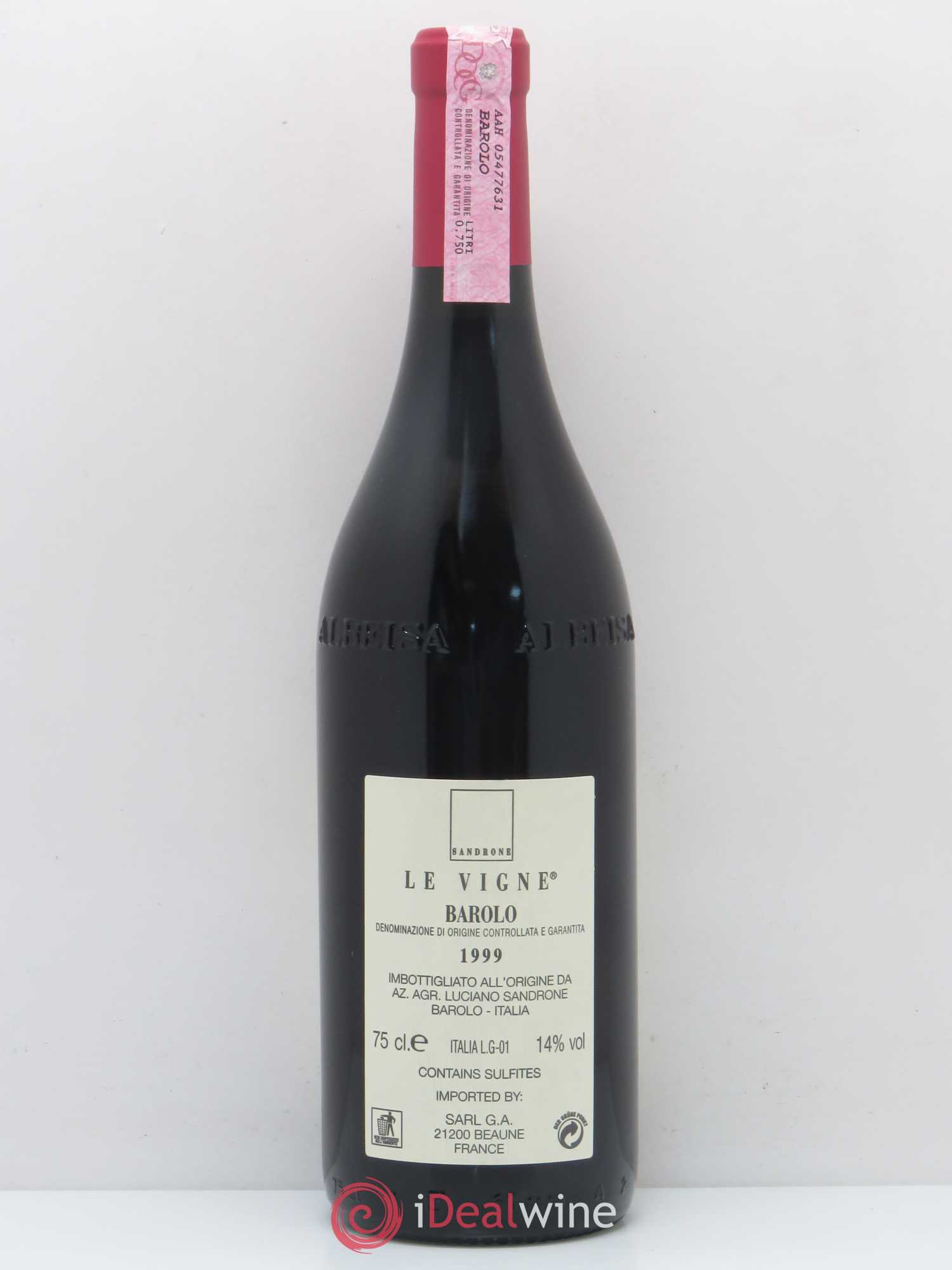 Barolo DOCG Le Vigne Luciano Sandrone 1999 - Lot de 1 bouteille - 1