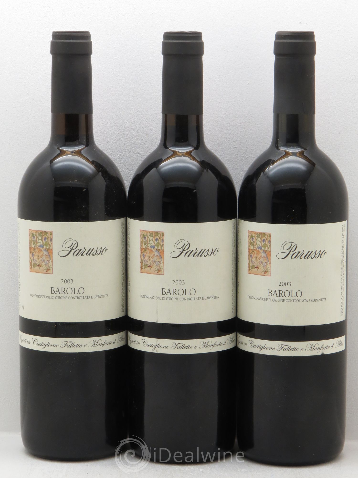 Barolo Parusso 2003 - Lot de 3 bouteilles - 0