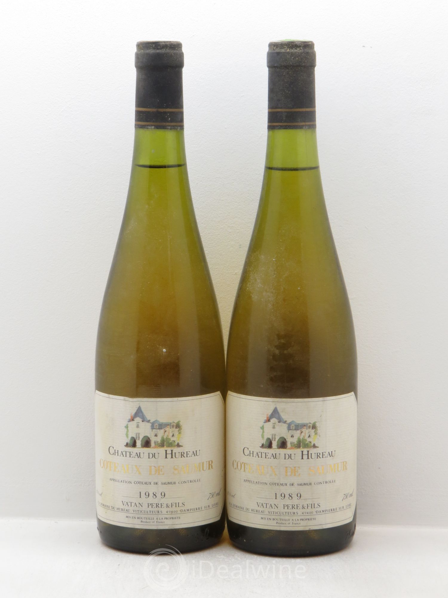 Divers Coteaux de Saumur Ch.de Hureau P.Vatan 1989 - Posten von 2 Flaschen - 0