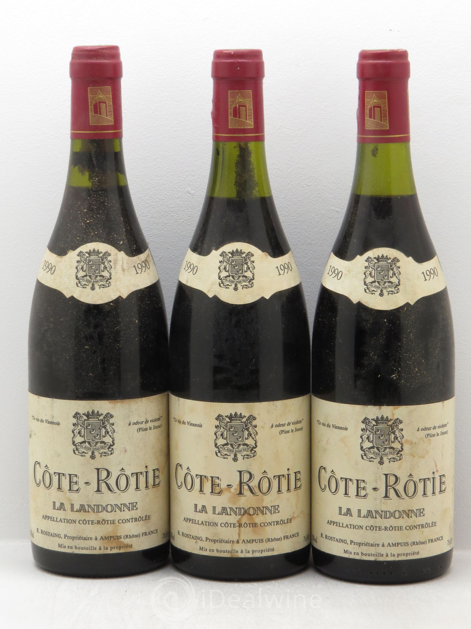 Côte-Rôtie La Landonne René Rostaing 1990 - Posten von 3 Flaschen - 0