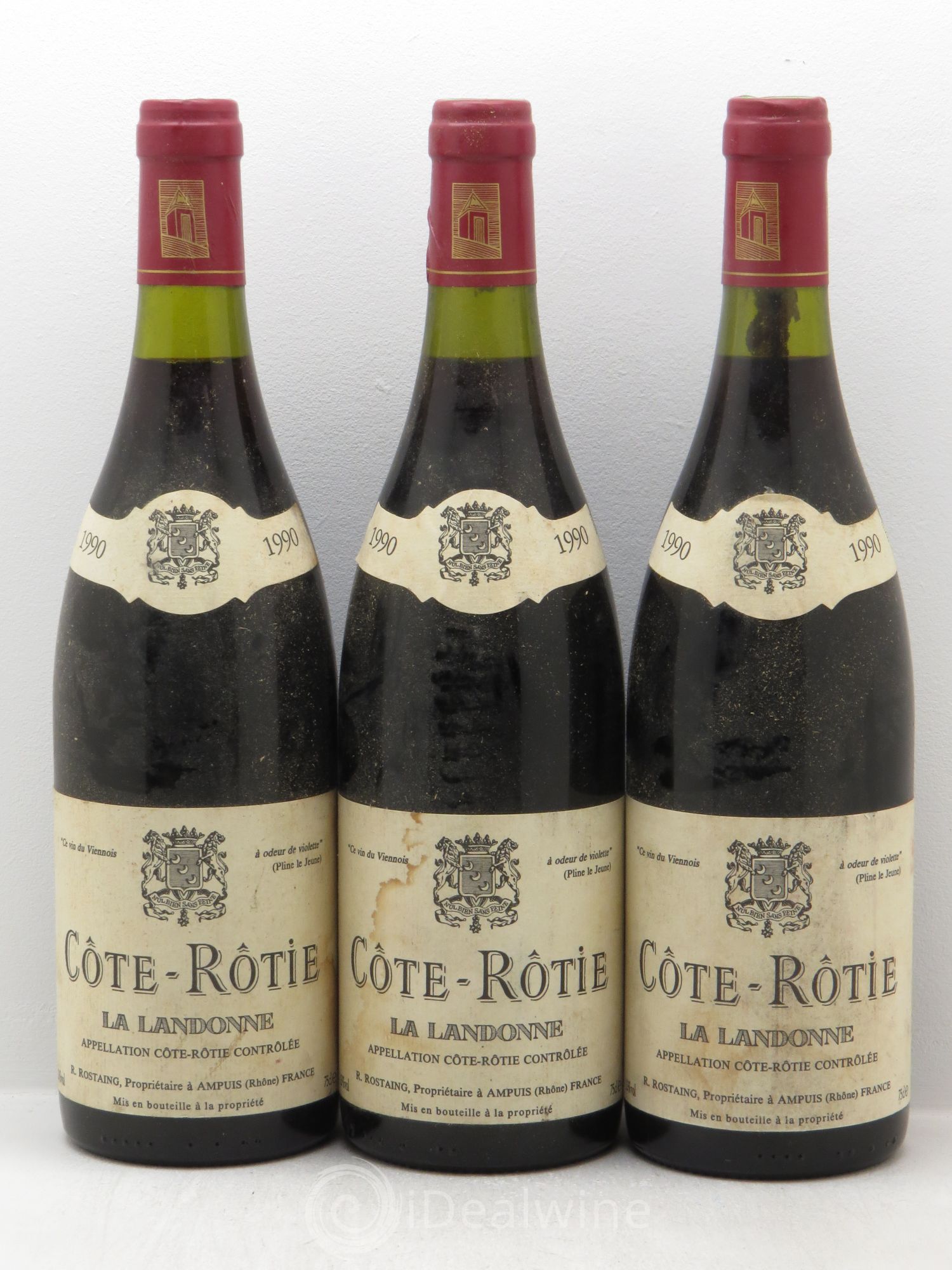 Côte-Rôtie La Landonne René Rostaing 1990 - Lotto di 3 bottiglie - 0